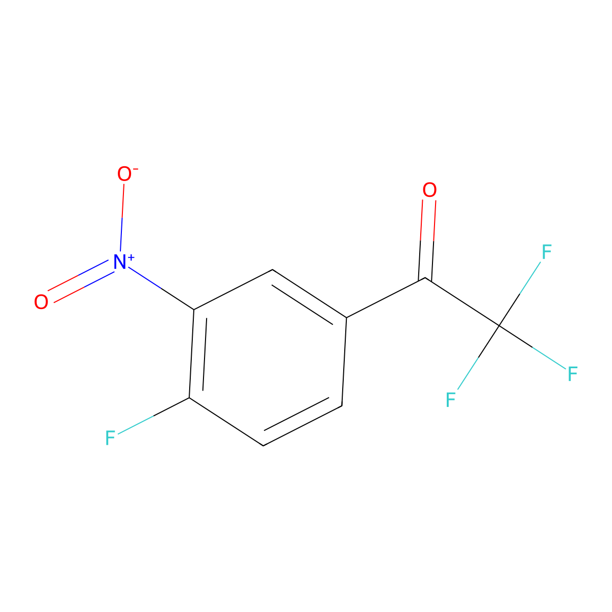 2,2,2-Trifluoro-1-(4-fluoro-3-nitrophenyl)ethan-1-one molecular structure, CAS 1297553-45-7