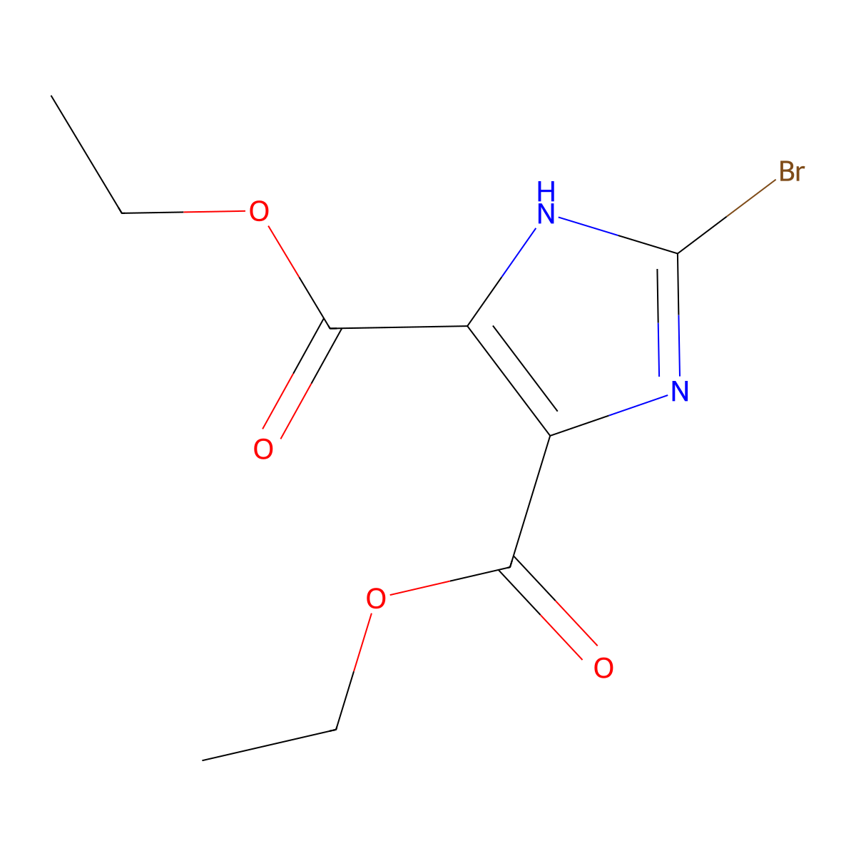 Diethyl 2-bromo-1H-imidazole-4,5-dicarboxylate molecular structure, CAS 129756-78-1