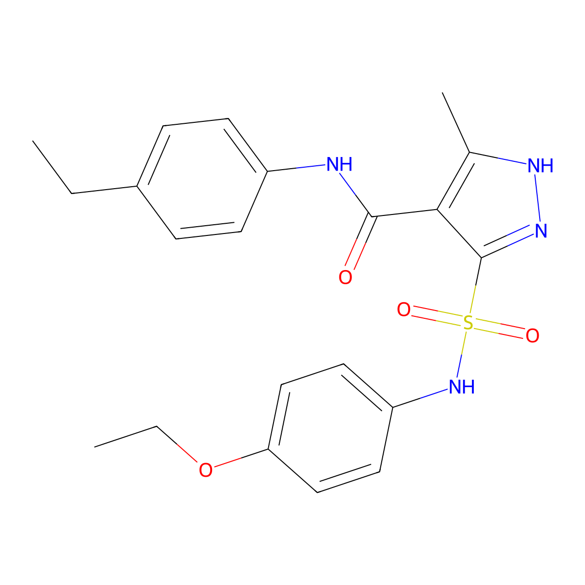 5-[(4-ethoxyphenyl)sulfamoyl]-N-(4-ethylphenyl)-3-methyl-1H-pyrazole-4-carboxamide molecular structure, CAS 1297607-58-9