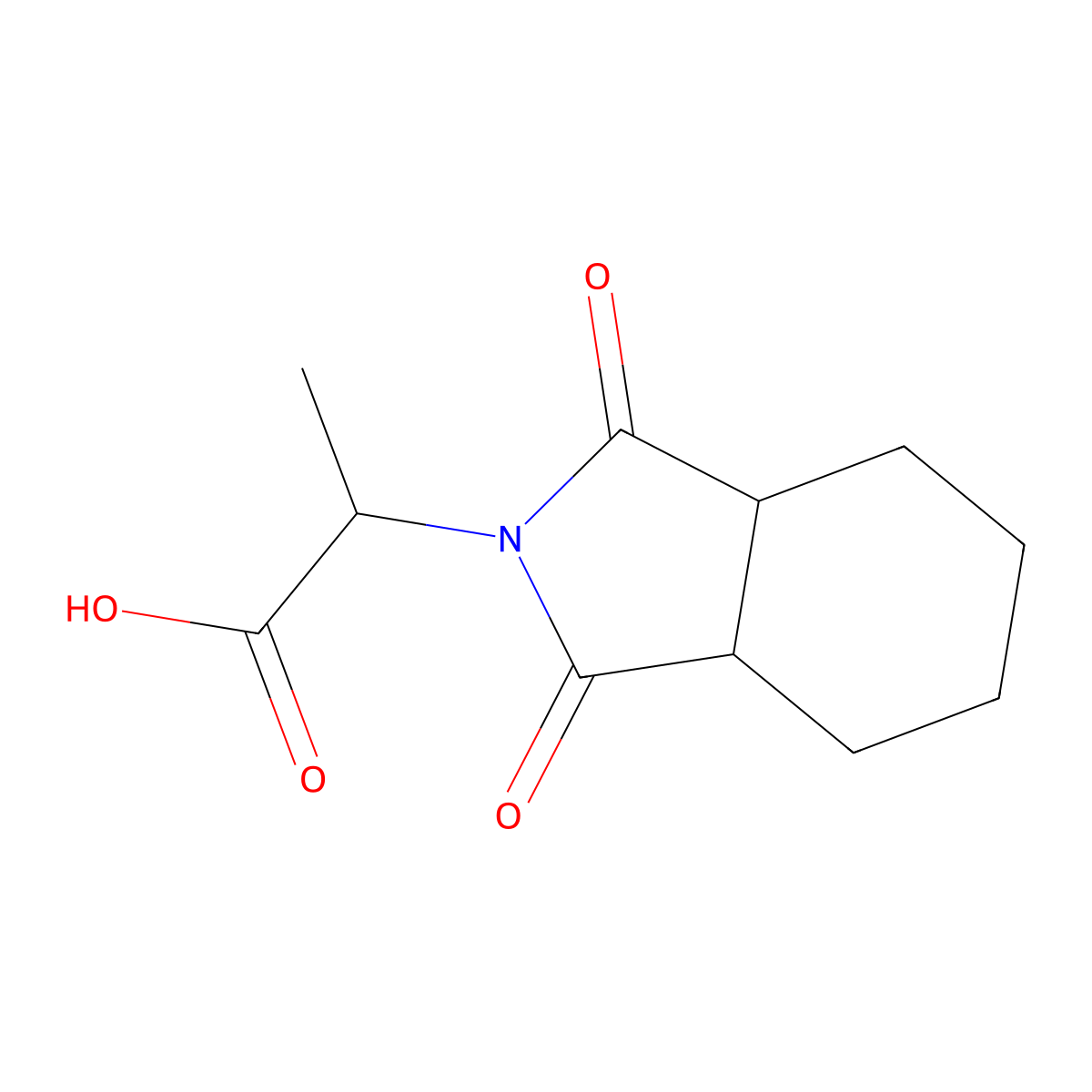 2-(1,3-dioxo-octahydro-1H-isoindol-2-yl)propanoic acid molecular structure, CAS 129761-47-3