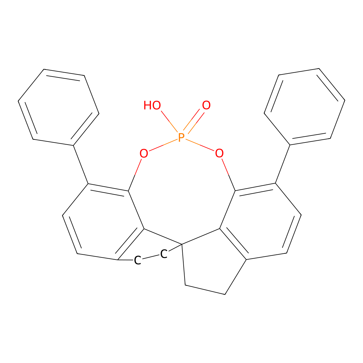 (11aR)-10,11,12,13-Tetrahydro-5-hydroxy-3,7-diphenyl-diindeno[7,1-de:1',7'-fg][1,3,2]dioxaphosphocin-5-oxide molecular structure, CAS 1297613-72-9