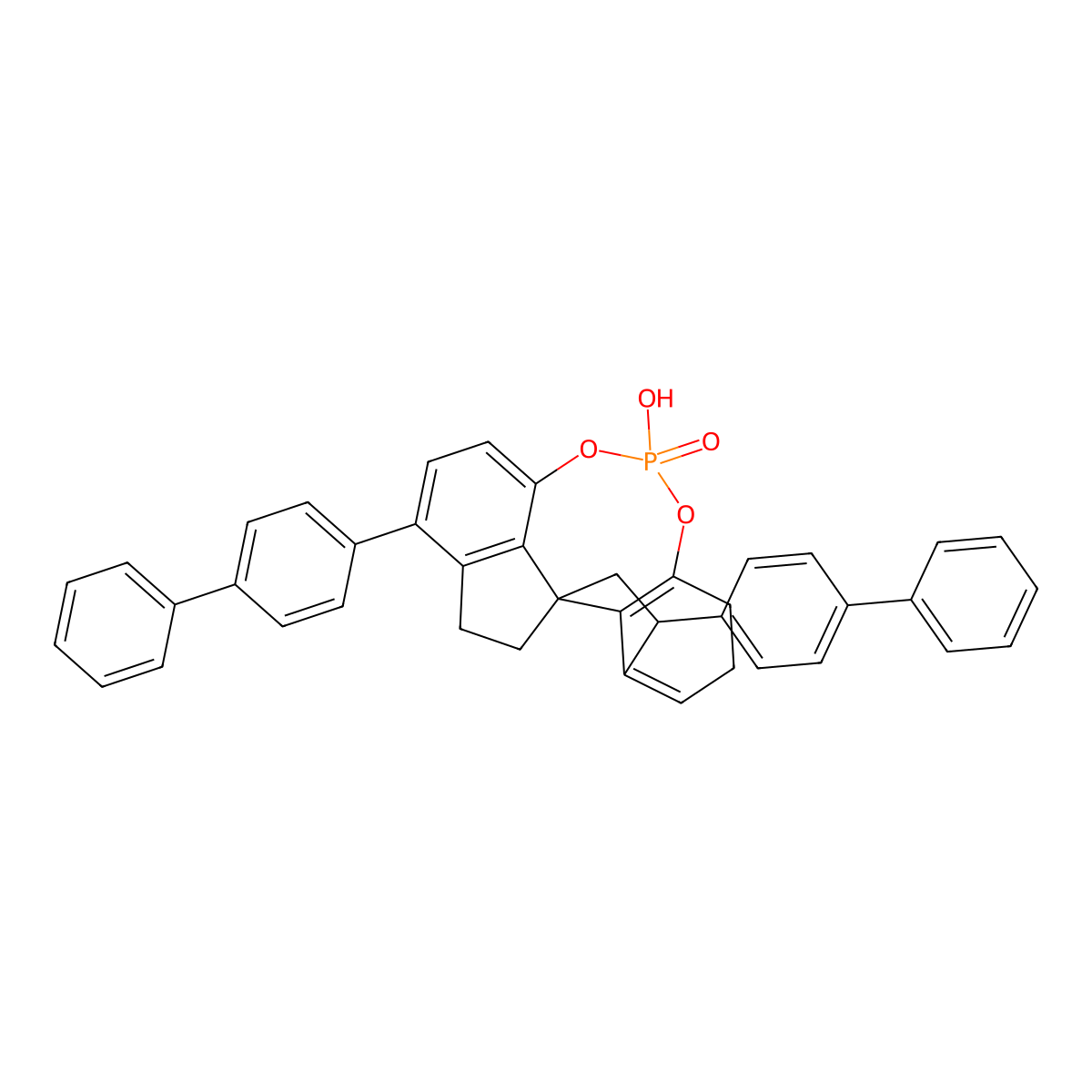 (11aR)-4,8-di([1,1'-biphenyl]-4-yl)-12-hydroxy-1,2,4,5,6,7-hexahydrodiindeno[7,1-de:1',7'-fg][1,3,2]dioxaphosphocine 12-oxide molecular structure, CAS 1297613-77-4