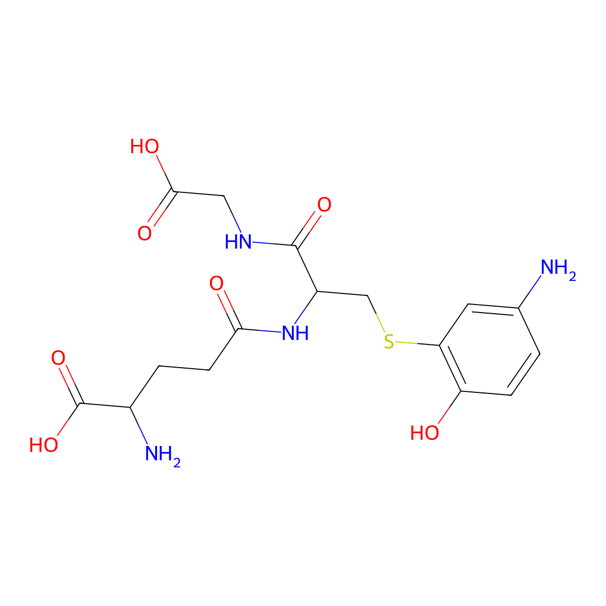 Glycine, N-(S-(5-amino-2-hydroxyphenyl)-N-L-gamma-glutamyl-L-cysteinyl)- molecular structure, CAS 129762-76-1