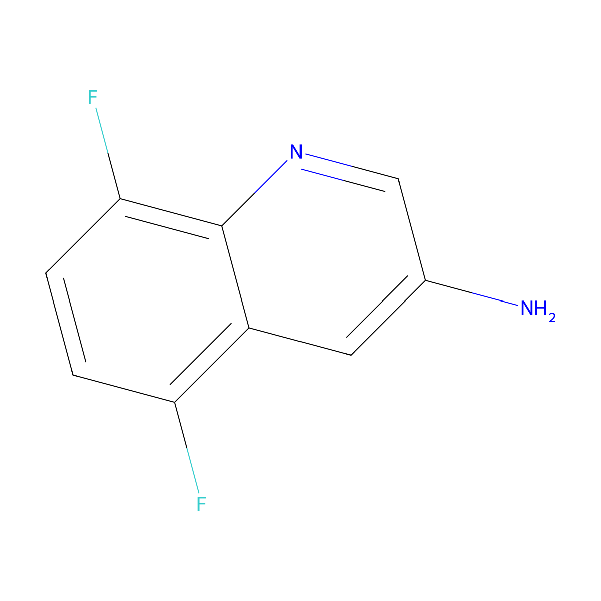 5,8-Difluoroquinolin-3-amine molecular structure, CAS 1297654-77-3