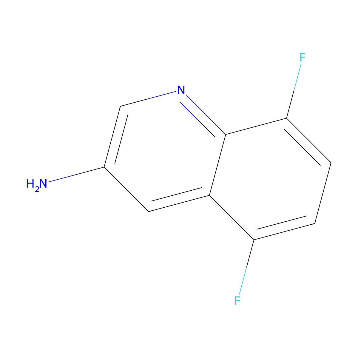 5,8-Difluoroquinolin-3-amine molecular structure, CAS 1297654-77-3
