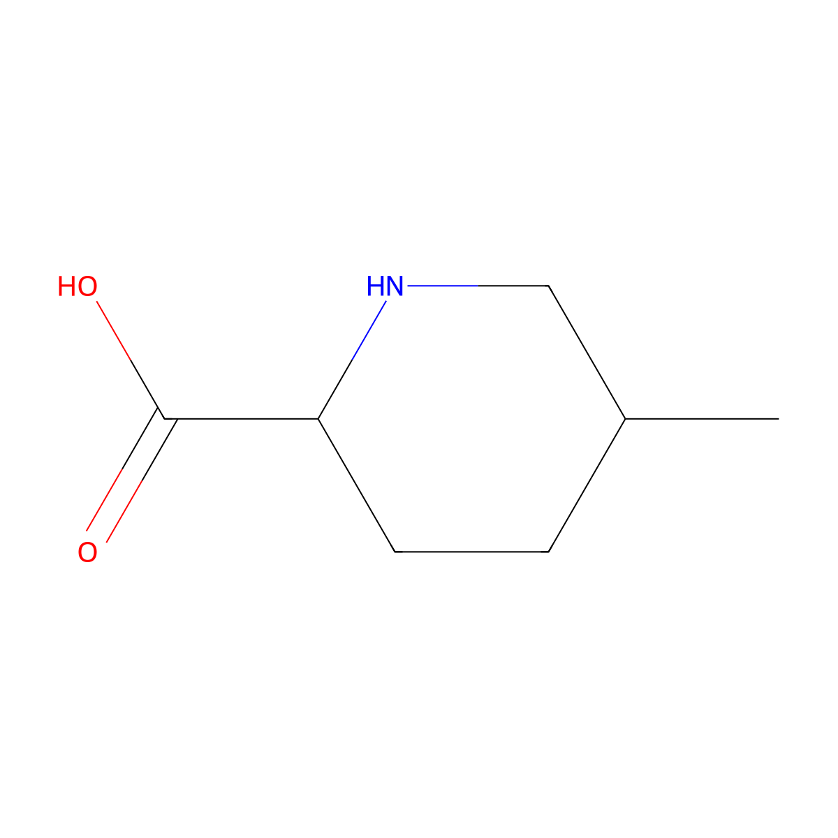 5-Methylpiperidine-2-carboxylic acid molecular structure, CAS 129769-19-3