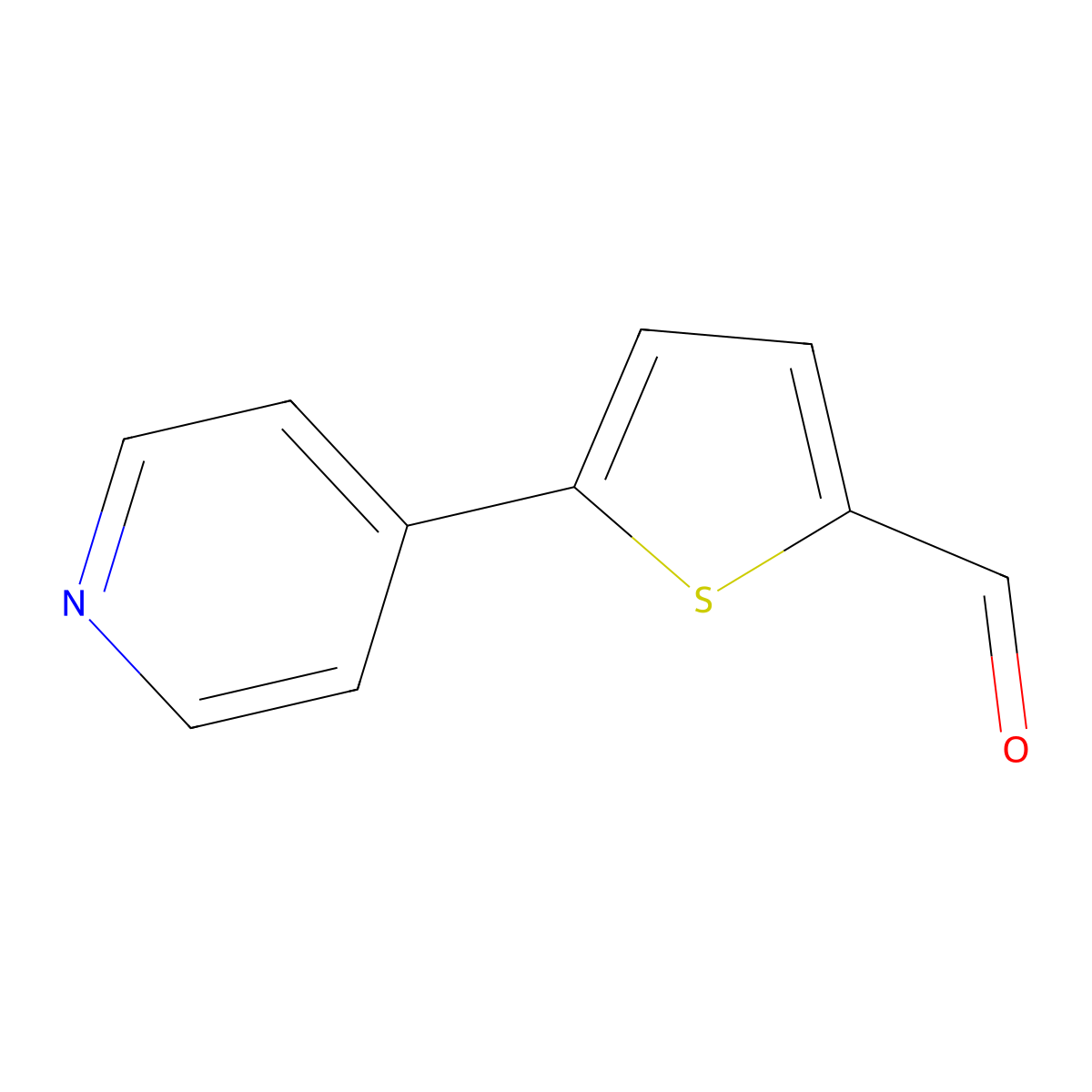 5-(Pyridin-4-yl)thiophene-2-carbaldehyde molecular structure, CAS 129770-69-0