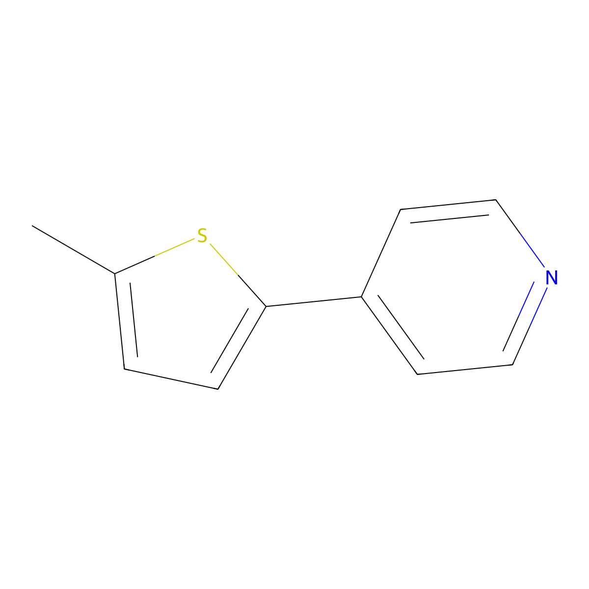 4-(5-Methyl-2-thienyl)pyridine molecular structure, CAS 129770-70-3