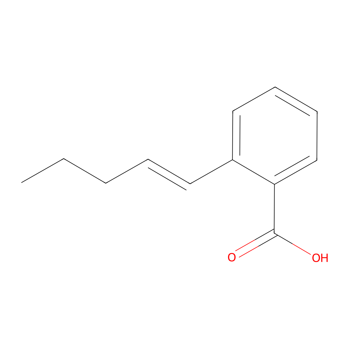 (E)-2-(Pent-1-en-1-yl)benzoic acid molecular structure, CAS 129780-59-2