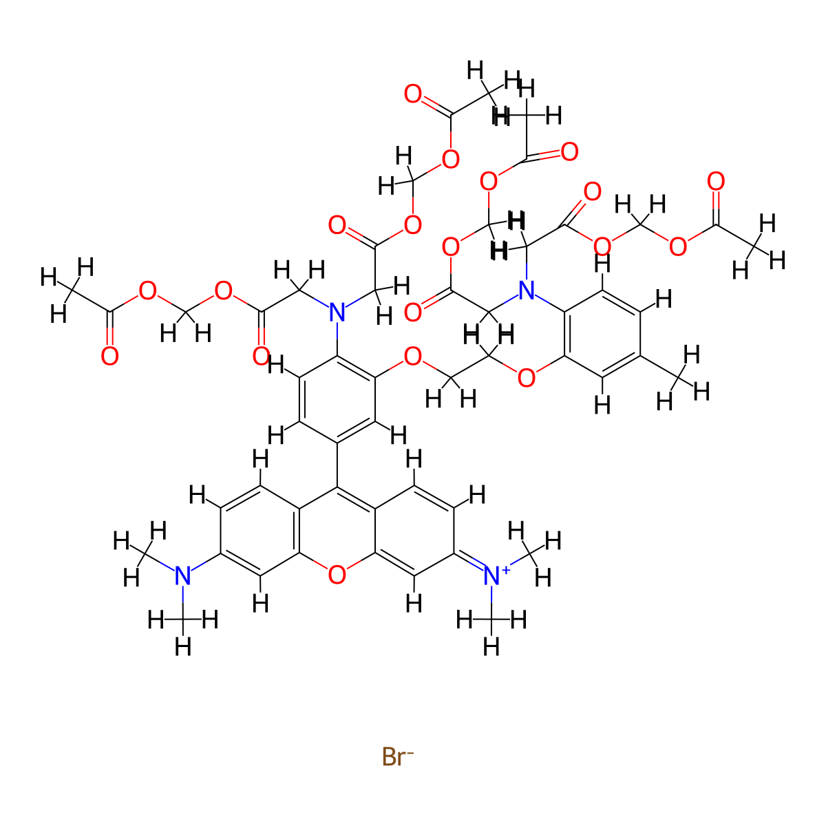 Rhod-2 dye molecular structure, CAS 129787-64-0