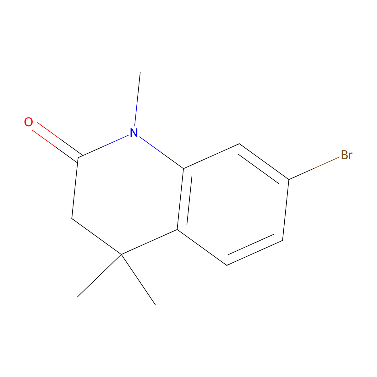 7-Bromo-1,4,4-trimethyl-3,4-dihydroquinolin-2(1H)-one molecular structure, CAS 129790-06-3