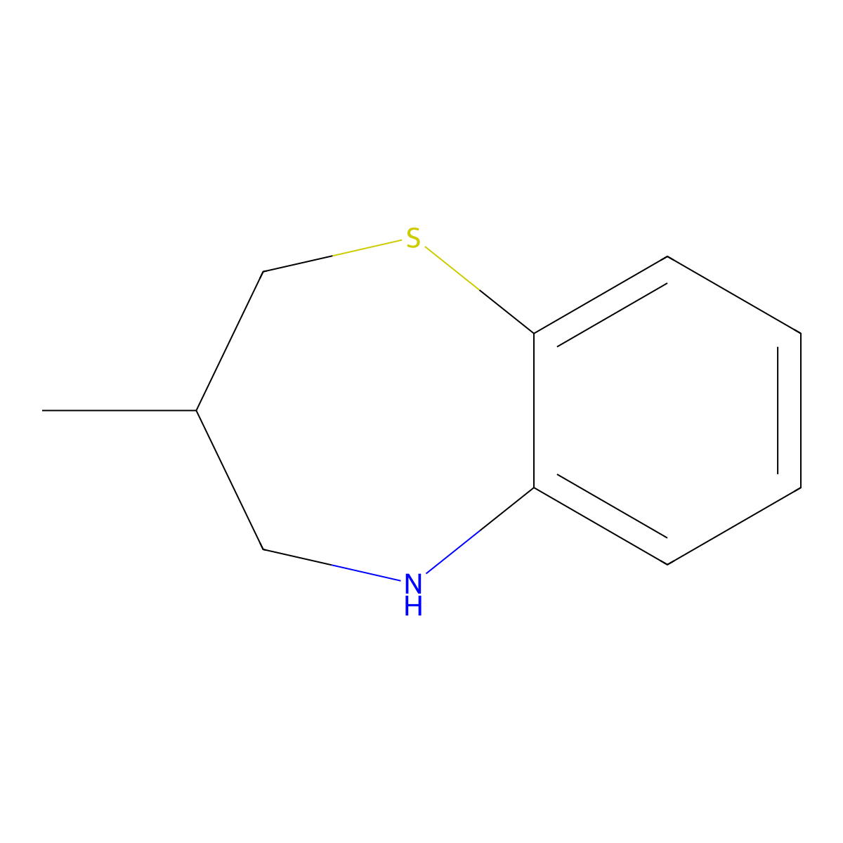 3-Methyl-2,3,4,5-tetrahydro-1,5-benzothiazepine molecular structure, CAS 129791-08-8