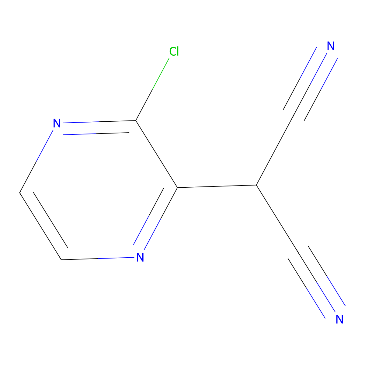 2-(3-Chloropyrazin-2-yl)malononitrile molecular structure, CAS 129794-37-2