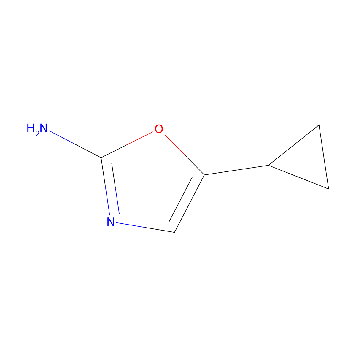 5-Cyclopropyl-1,3-oxazol-2-amine molecular structure, CAS 1297941-53-7