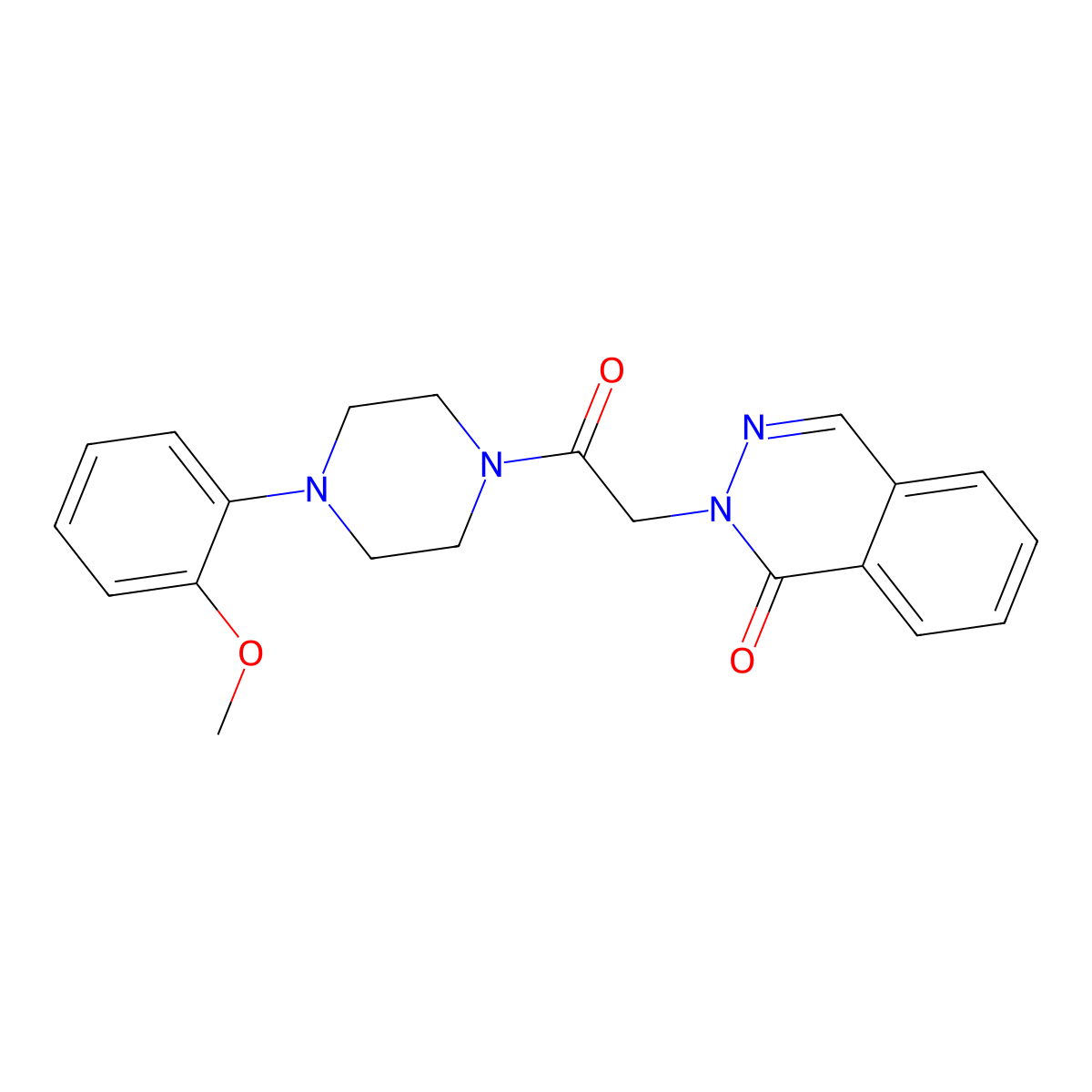 2-{2-[4-(2-methoxyphenyl)piperazino]-2-oxoethyl}-1(2H)-phthalazinone molecular structure, CAS 1297967-66-8