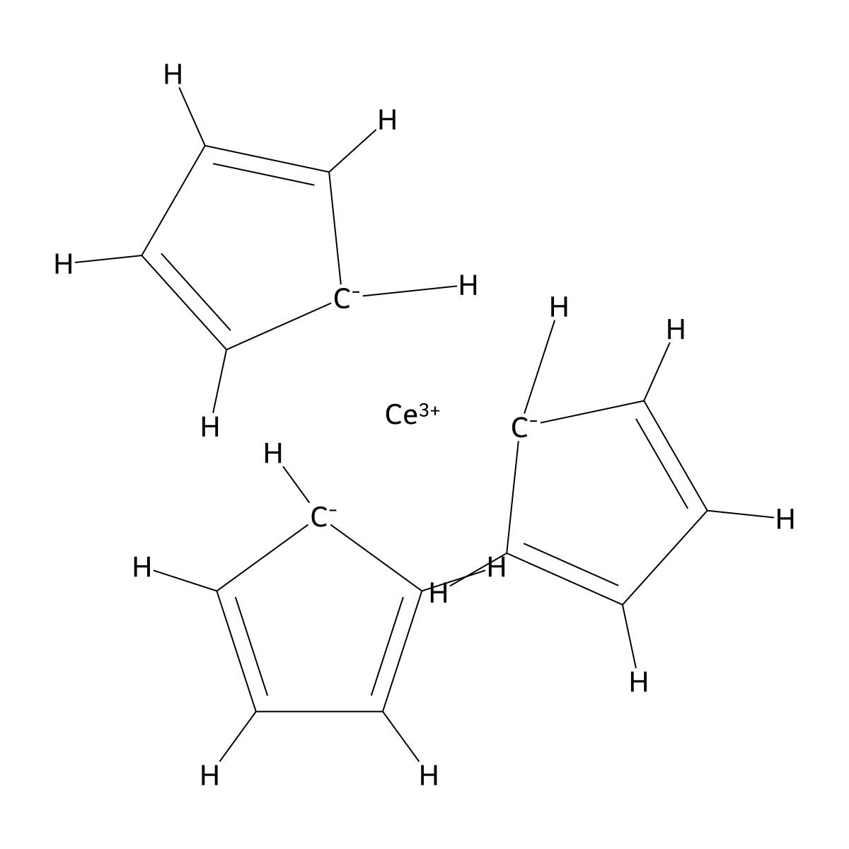 Tris(eta5-2,4-cyclopentadien-1-yl)cerium molecular structure, CAS 1298-53-9