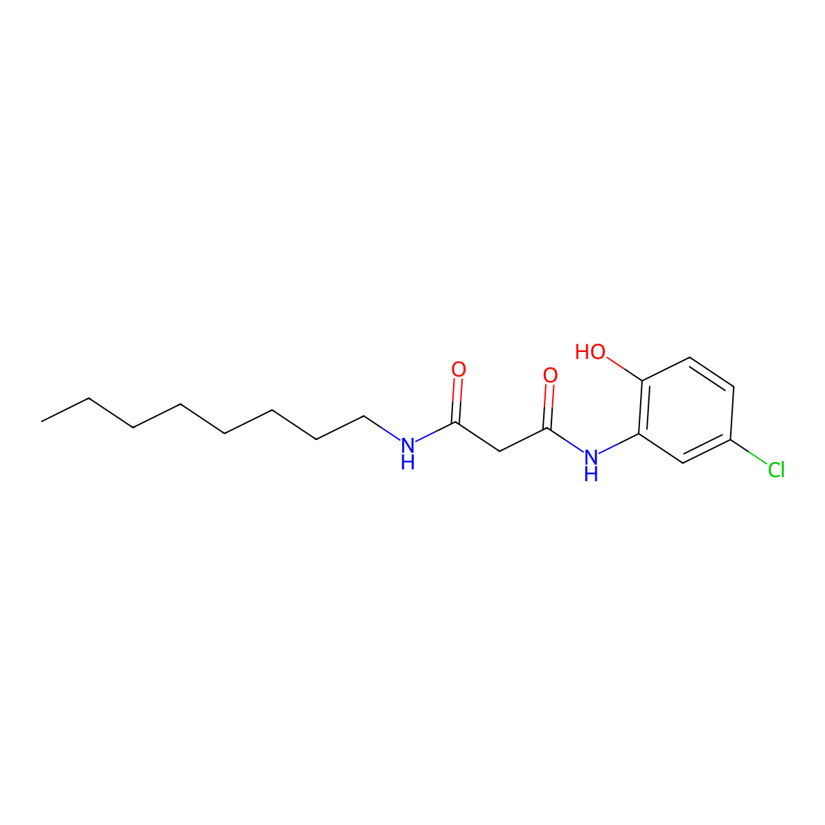 N'-(5-chloro-2-hydroxyphenyl)-N-octylpropanediamide molecular structure, CAS 1298023-69-4