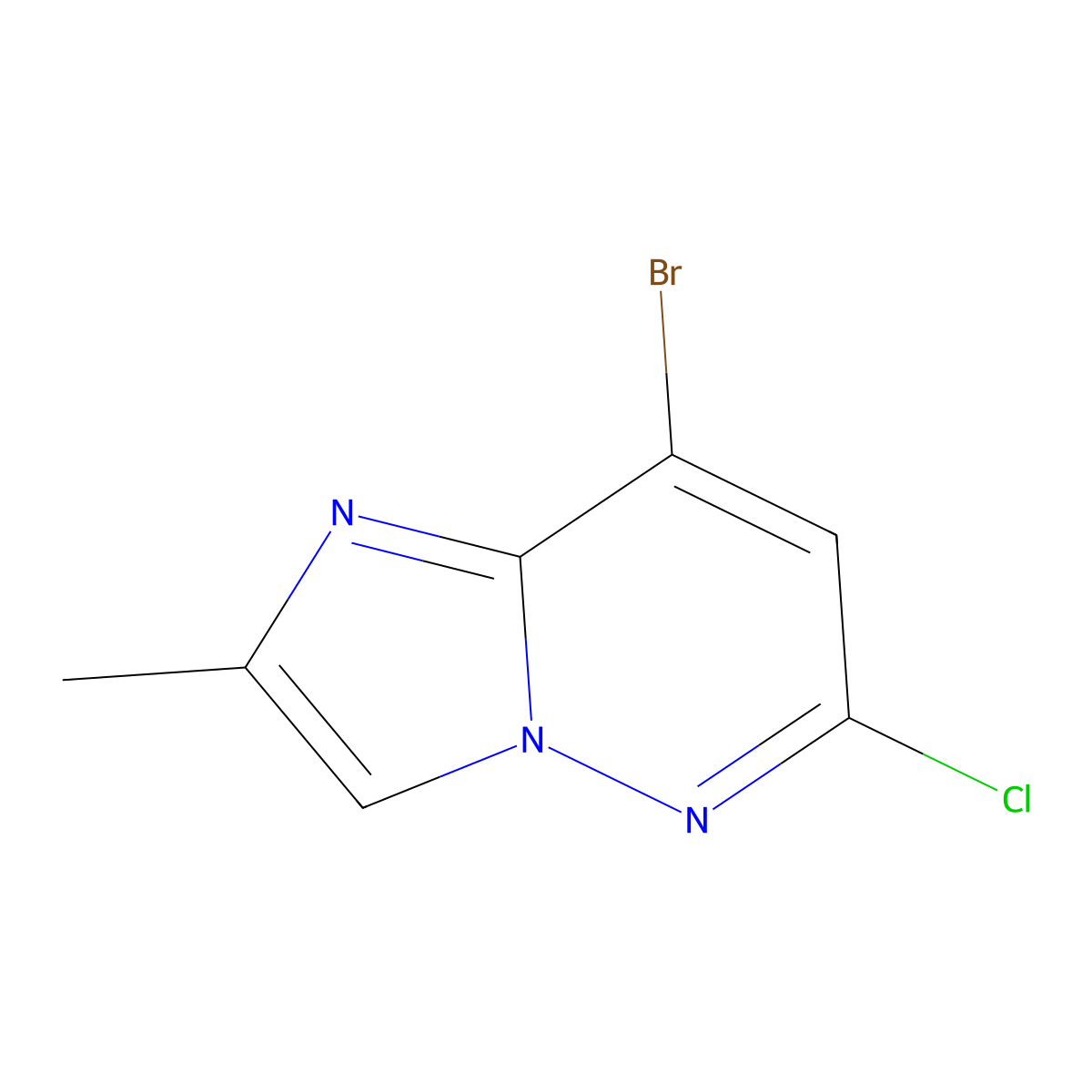 8-Bromo-6-chloro-2-methylimidazo[1,2-b]pyridazine molecular structure, CAS 1298031-94-3