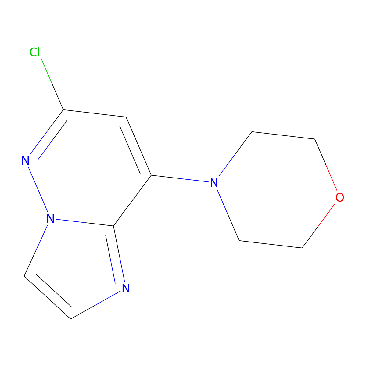 4-(6-Chloroimidazo[1,2-b]pyridazin-8-yl)morpholine molecular structure, CAS 1298031-99-8
