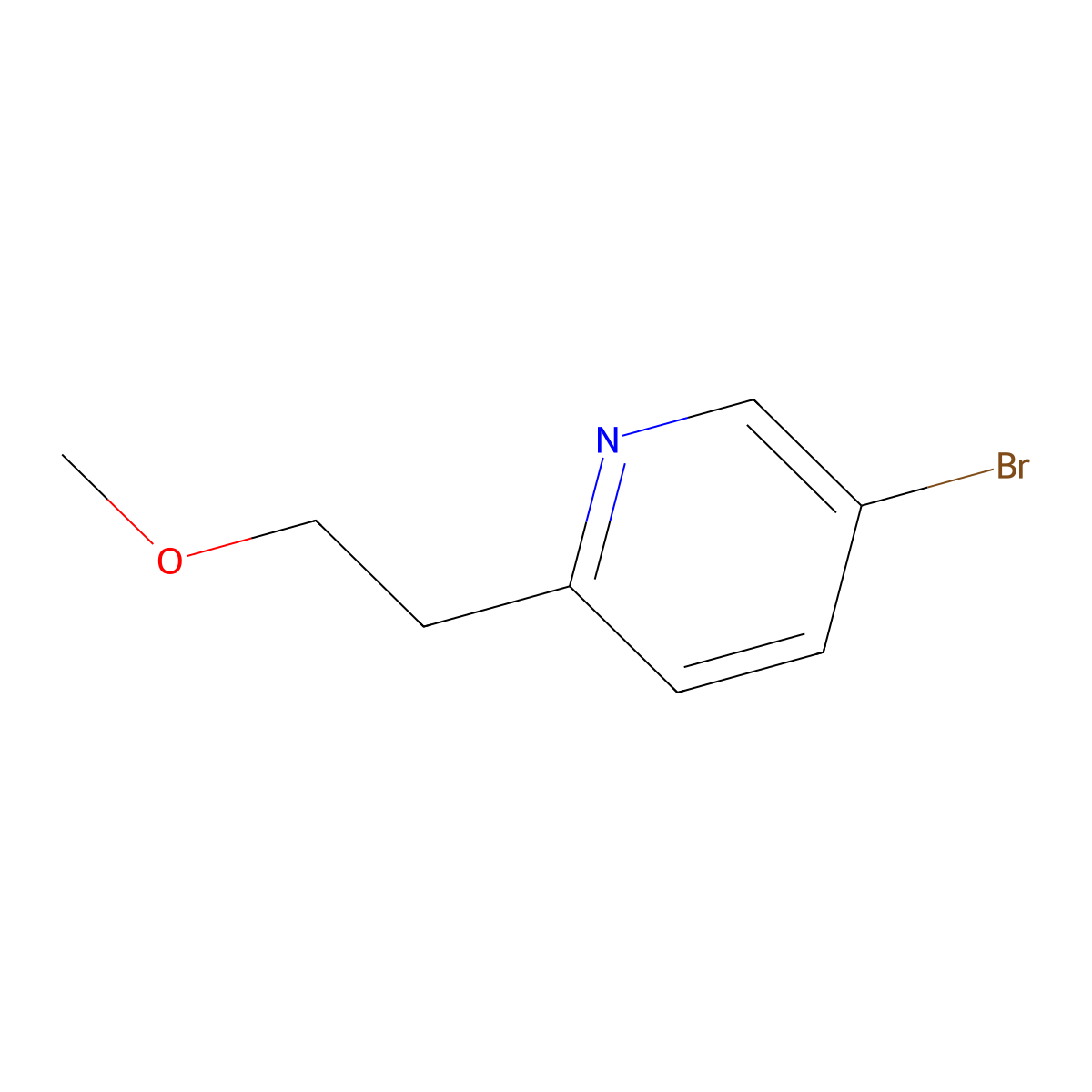 5-Bromo-2-(2-methoxyethyl)pyridine molecular structure, CAS 1298032-38-8