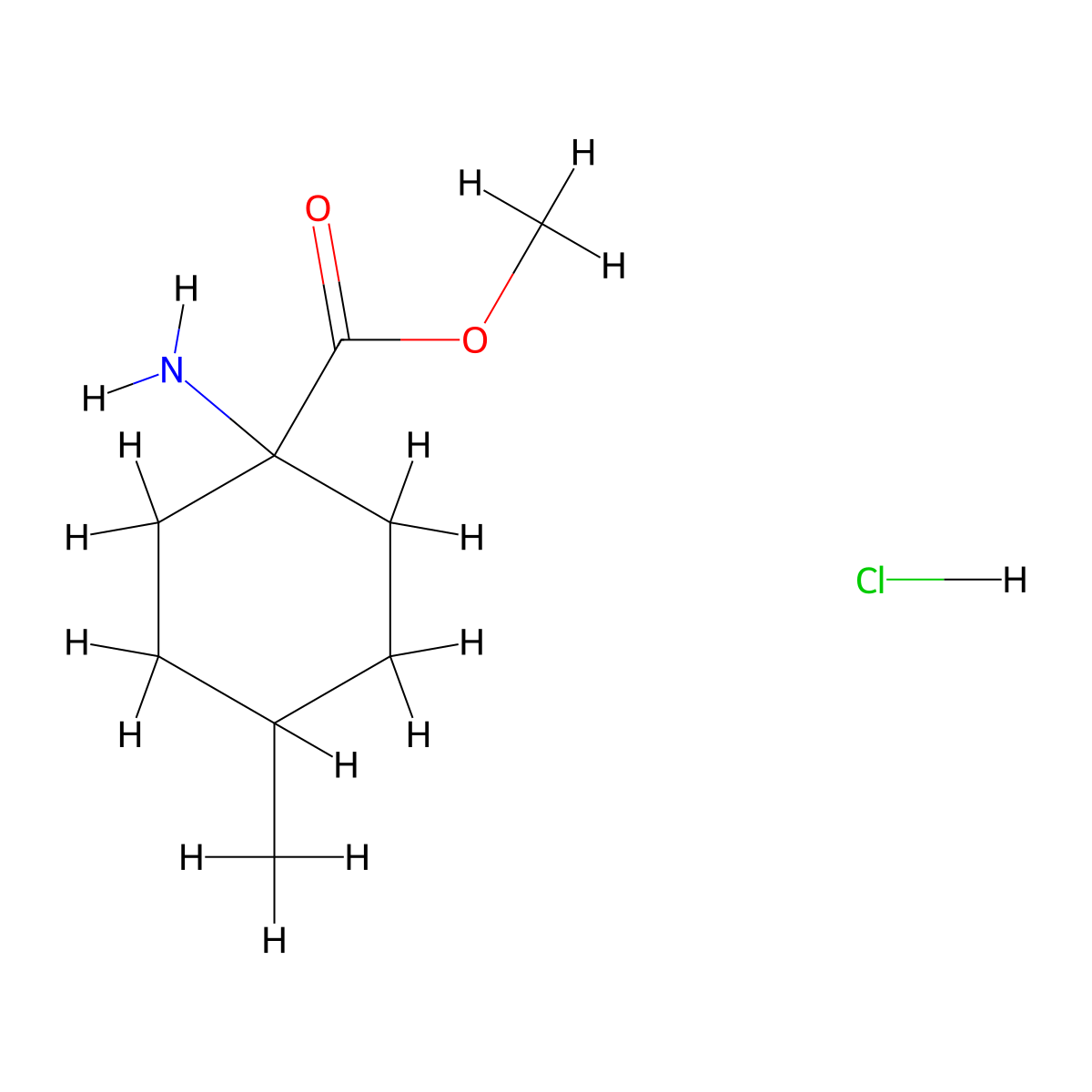 Rac-methyl (1r,4r)-1-amino-4-methylcyclohexane-1-carboxylate hydrochloride molecular structure, CAS 1298047-79-6