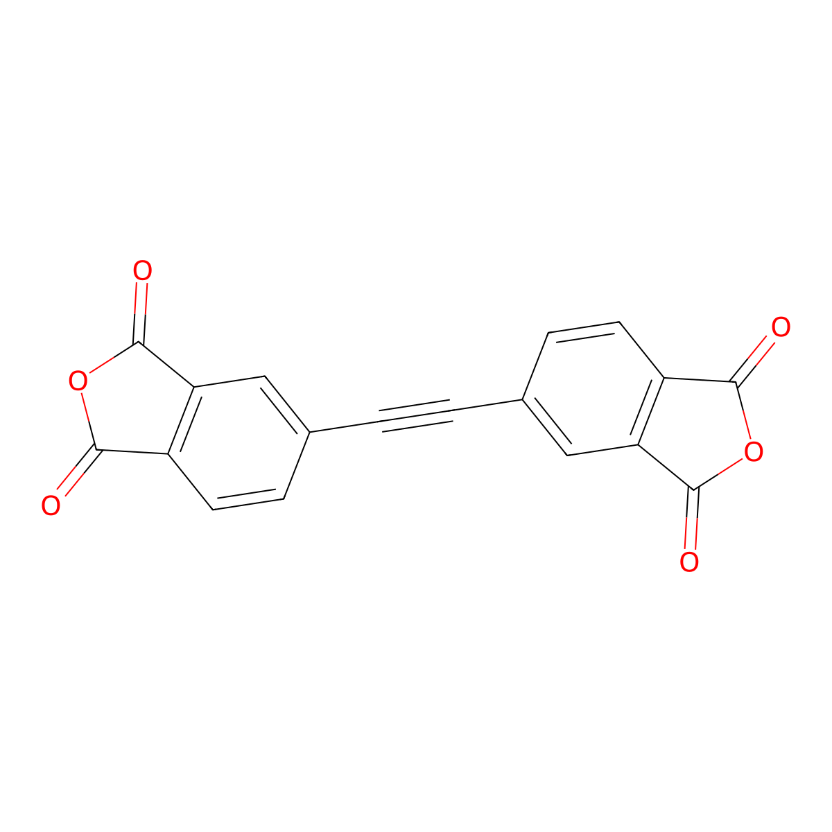 4,4'-(Ethyne-1,2-diyl)diphthalic Anhydride molecular structure, CAS 129808-00-0