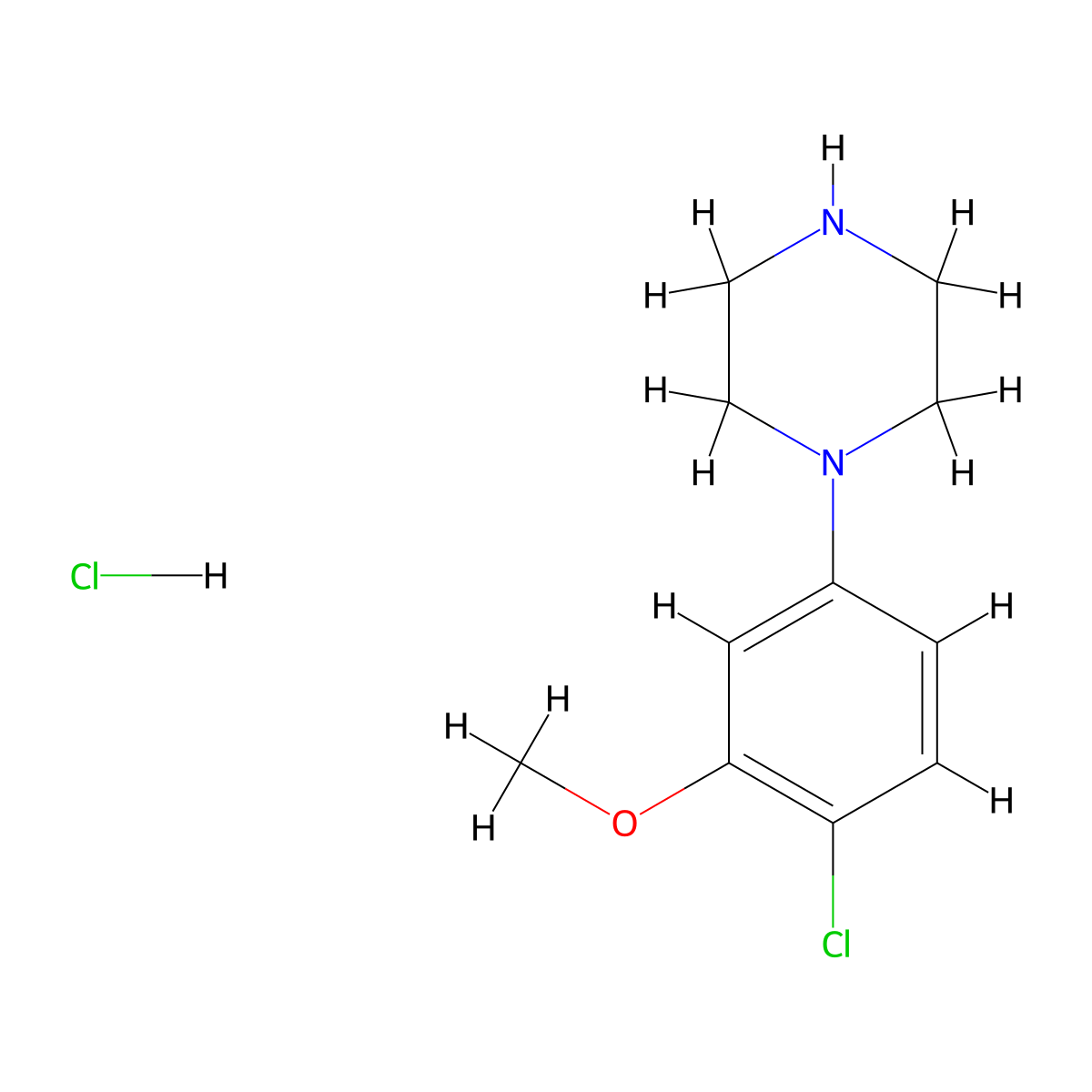 1-(4-Chloro-3-methoxyphenyl)piperazine hydrochloride molecular structure, CAS 1298085-57-0
