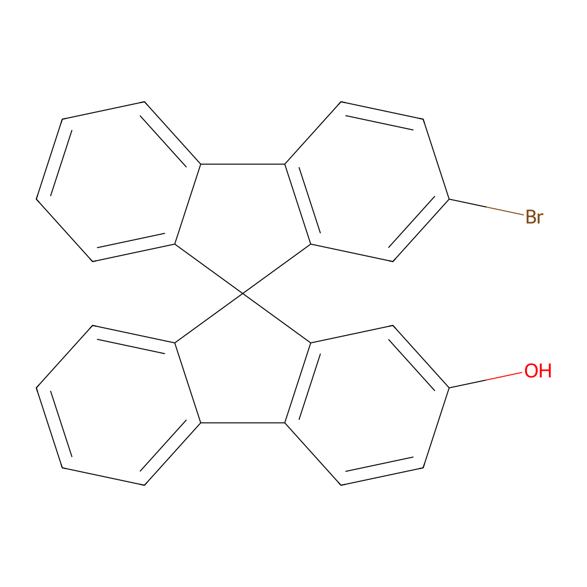 2'-Bromo-9,9'-spirobi[fluoren]-2-ol molecular structure, CAS 1298108-45-8