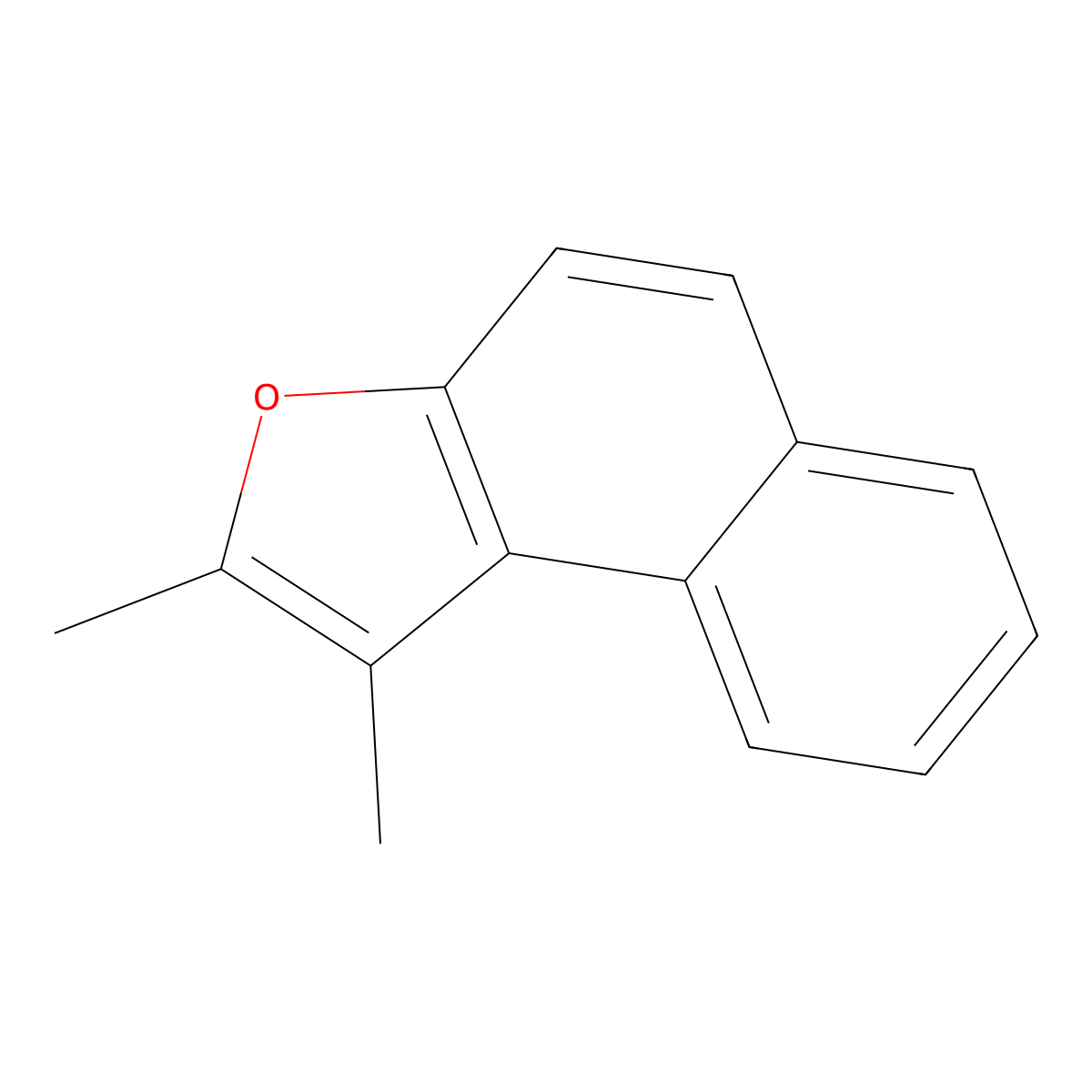 Naphtho[2,1-b]furan, 1,2-dimethyl- molecular structure, CAS 129812-23-3
