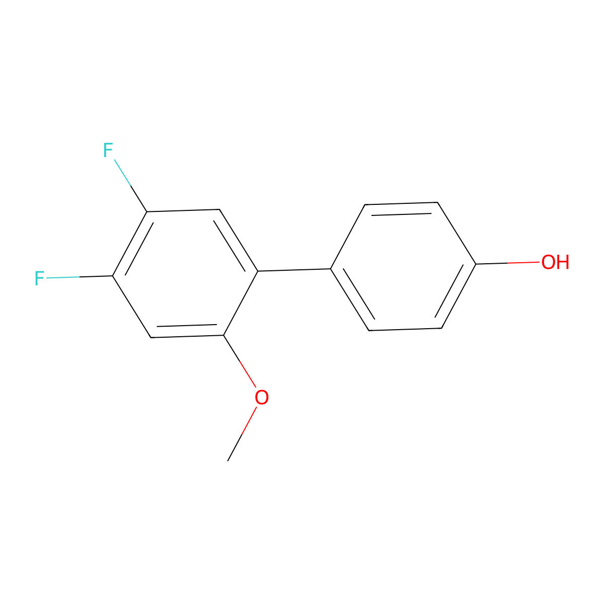 4',5'-Difluoro-2'-methoxy-biphenyl-4-ol molecular structure, CAS 1298129-60-8