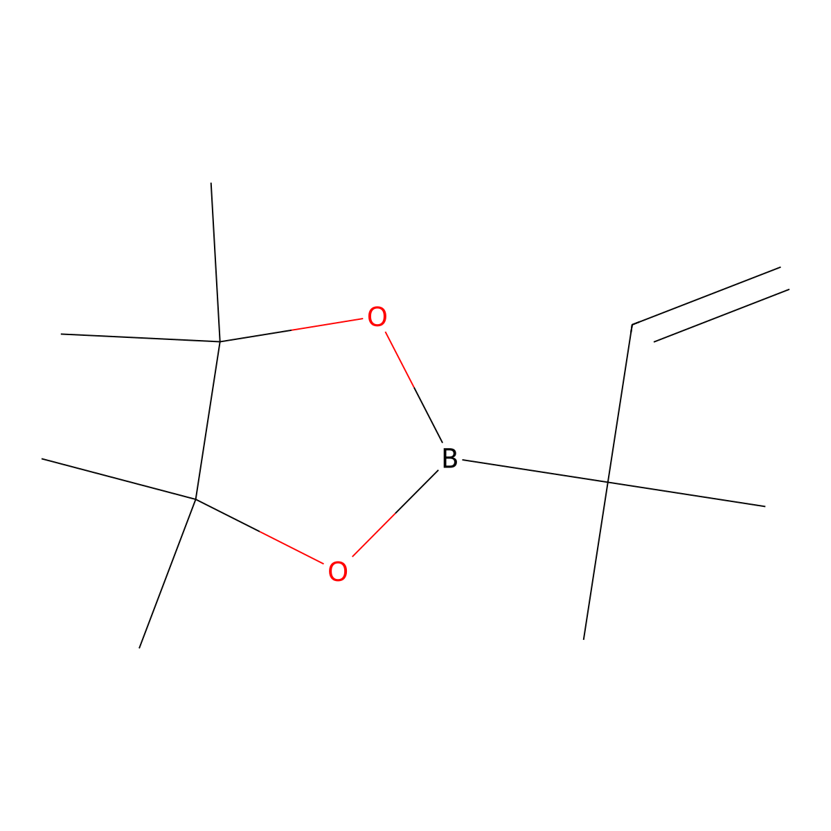4,4,5,5-Tetramethyl-2-(2-methylbut-3-en-2-yl)-1,3,2-dioxaborolane molecular structure, CAS 129813-21-4