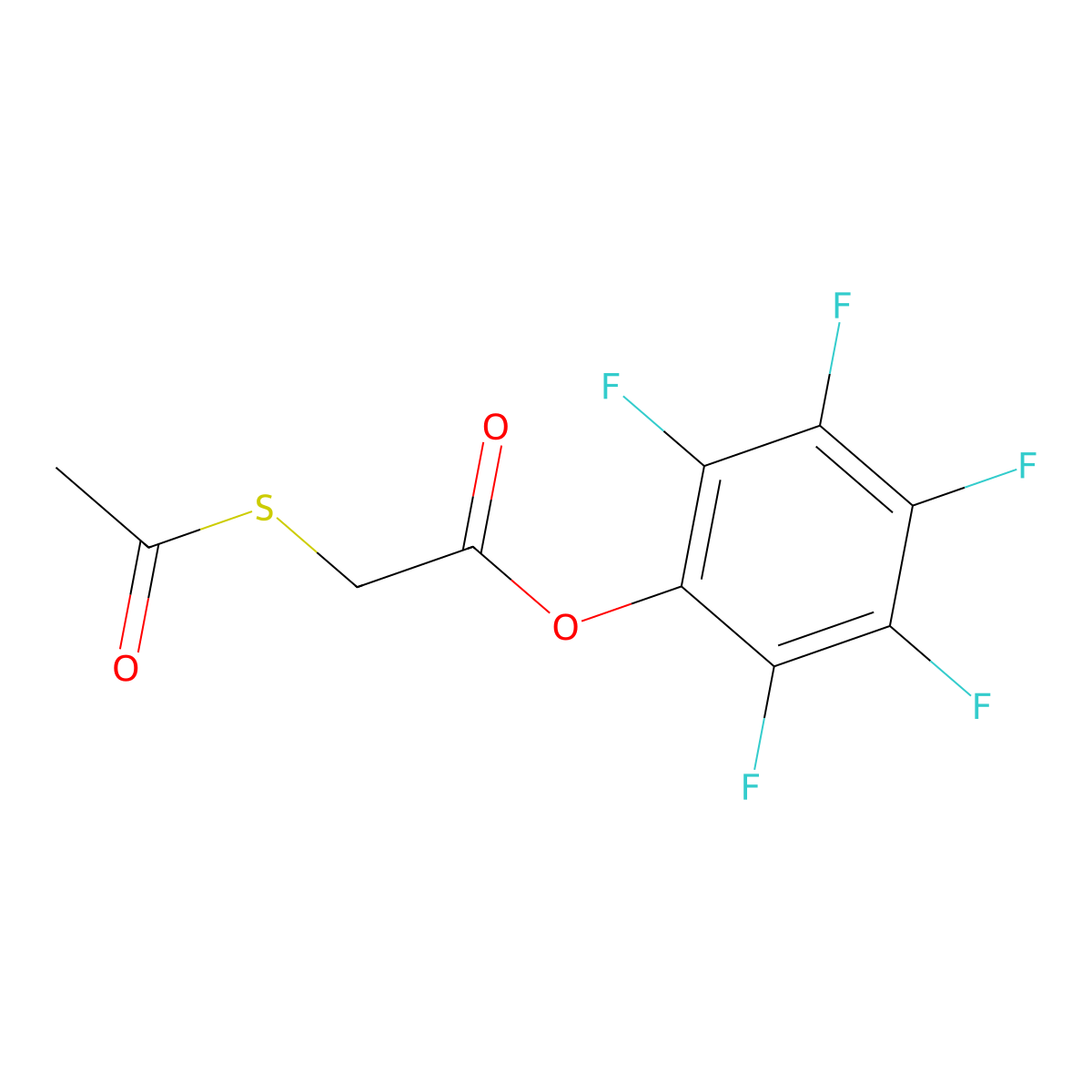 S-Acetylthioglycolic acid pentafluorophenyl ester molecular structure, CAS 129815-48-1