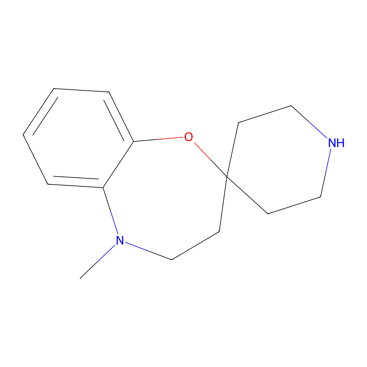 5-Methyl-4,5-dihydro-3H-spiro[benzo[B][1,4]oxazepine-2,4'-piperidine] molecular structure, CAS 1298175-44-6