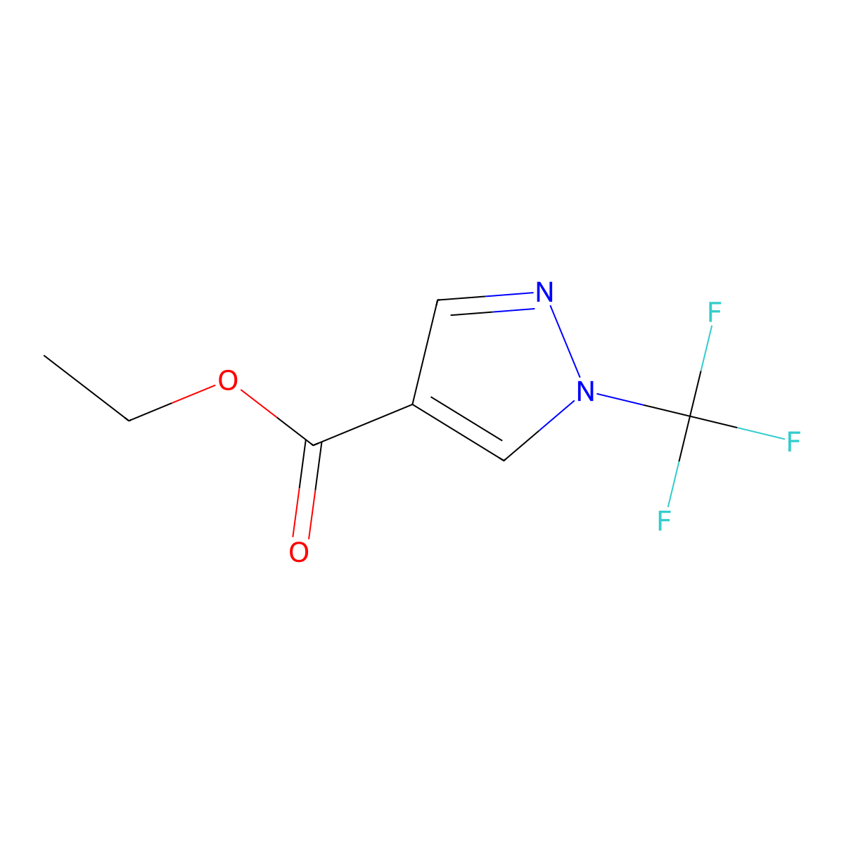 ethyl 1-(trifluoromethyl)-1H-pyrazole-4-carboxylate molecular structure, CAS 129819-42-7