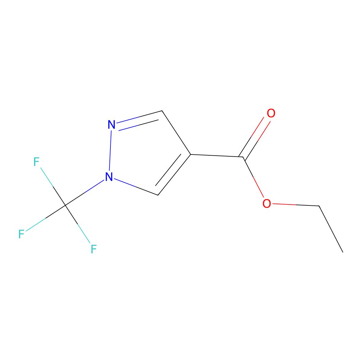 ethyl 1-(trifluoromethyl)-1H-pyrazole-4-carboxylate molecular structure, CAS 129819-42-7