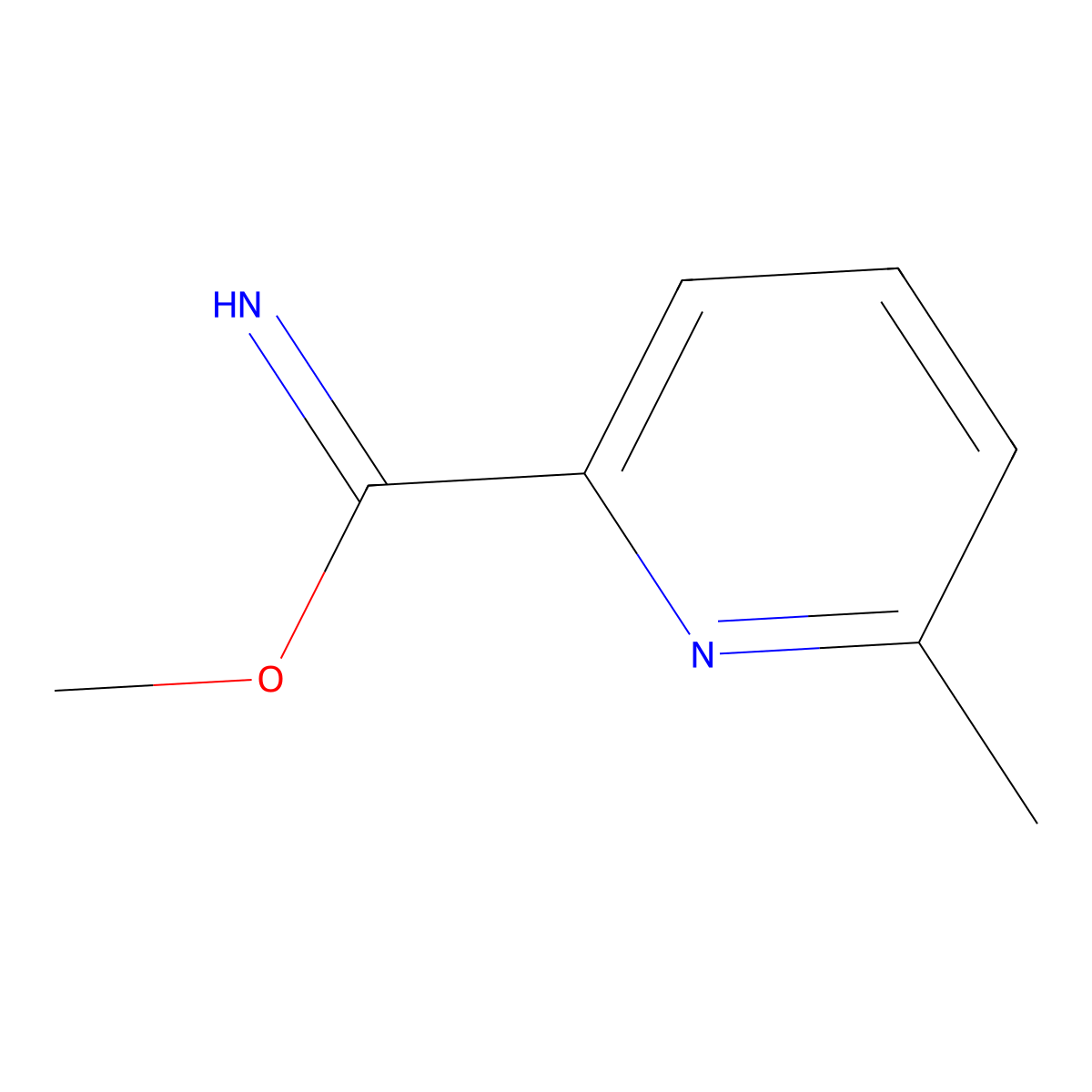 Methyl 6-methylpicolinimidate molecular structure, CAS 129821-92-7