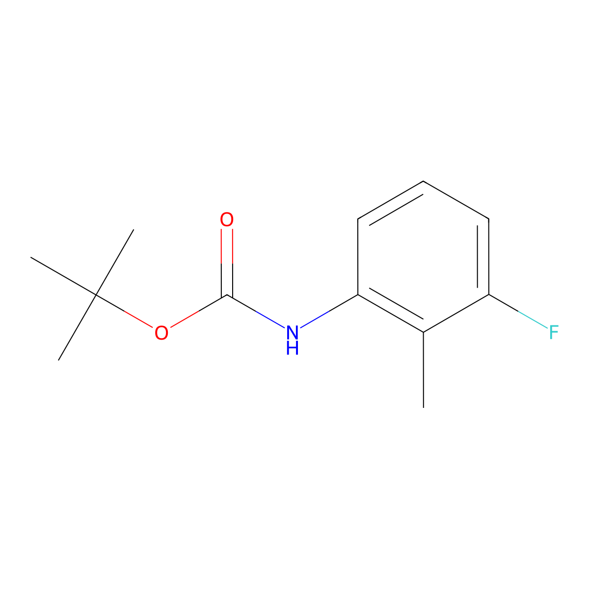 tert-Butyl (3-fluoro-2-methylphenyl)carbamate molecular structure, CAS 129822-38-4