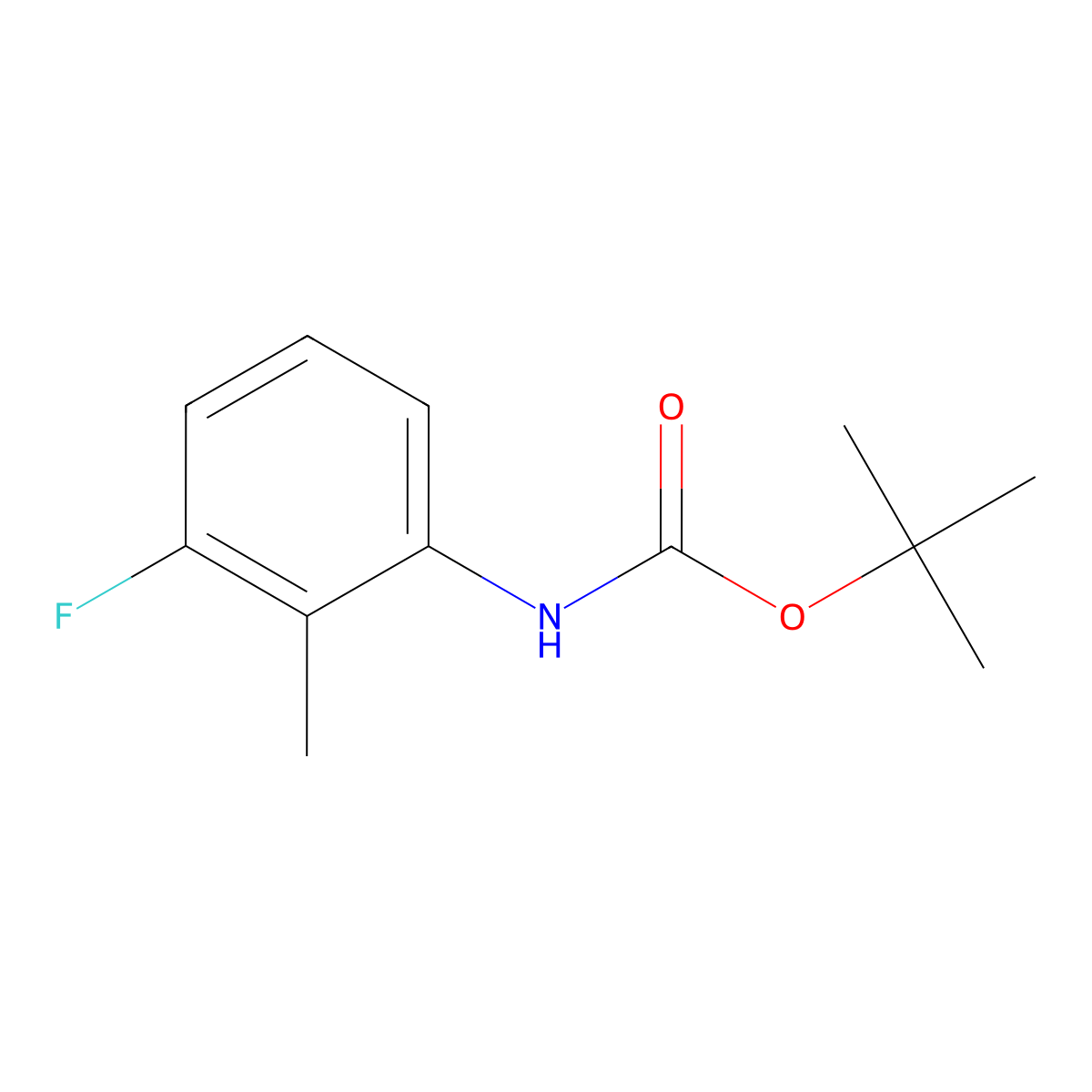 tert-Butyl (3-fluoro-2-methylphenyl)carbamate molecular structure, CAS 129822-38-4