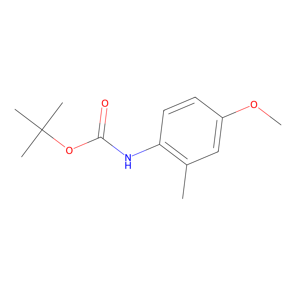 tert-Butyl (4-methoxy-2-methylphenyl)carbamate molecular structure, CAS 129822-42-0