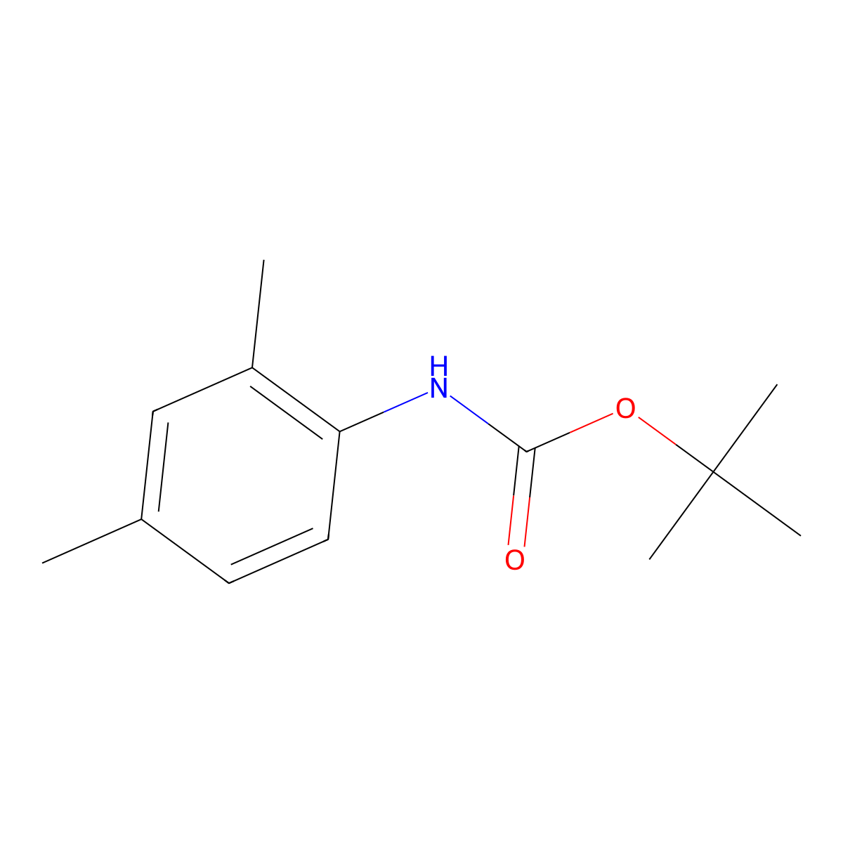 Tert-butyl (2,4-dimethylphenyl)carbamate molecular structure, CAS 129822-43-1