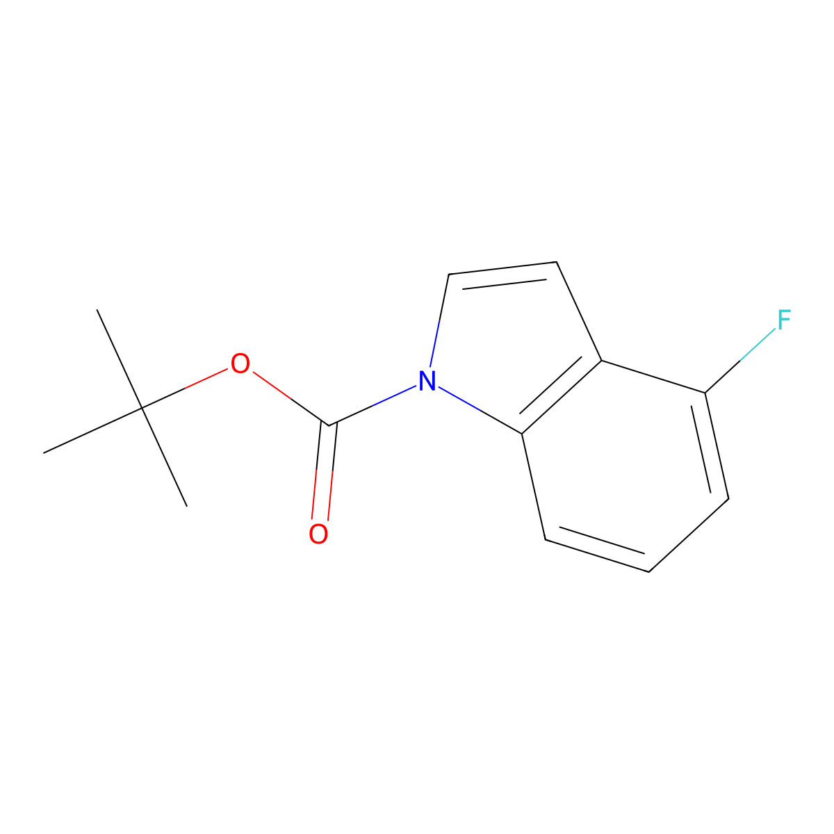 tert-Butyl 4-fluoro-1H-indole-1-carboxylate molecular structure, CAS 129822-45-3