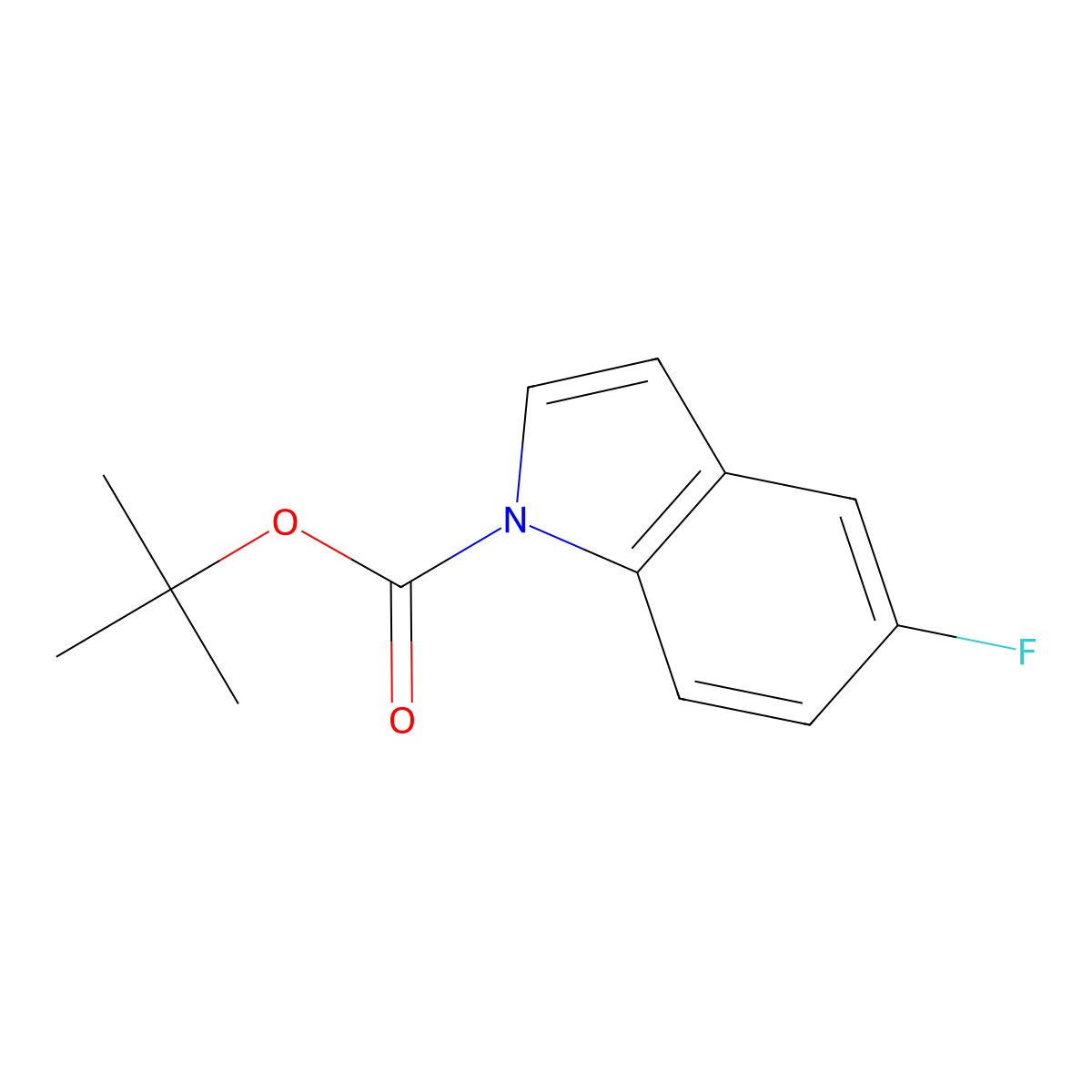 tert-butyl 5-fluoro-1H-indole-1-carboxylate molecular structure, CAS 129822-47-5