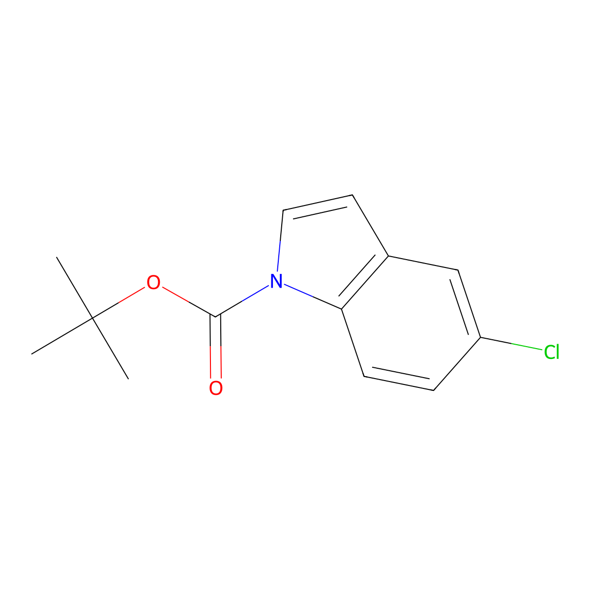 1-(tert-Butoxycarbonyl)-5-chloroindole molecular structure, CAS 129822-48-6