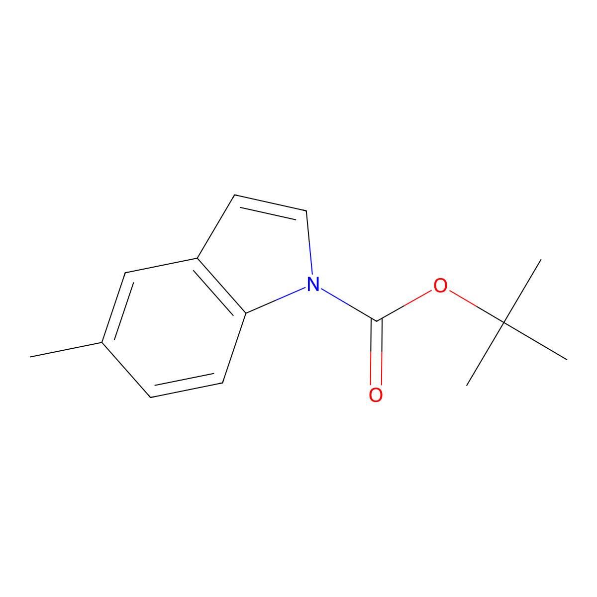 1-(tert-Butoxycarbonyl)-5-methylindole molecular structure, CAS 129822-49-7