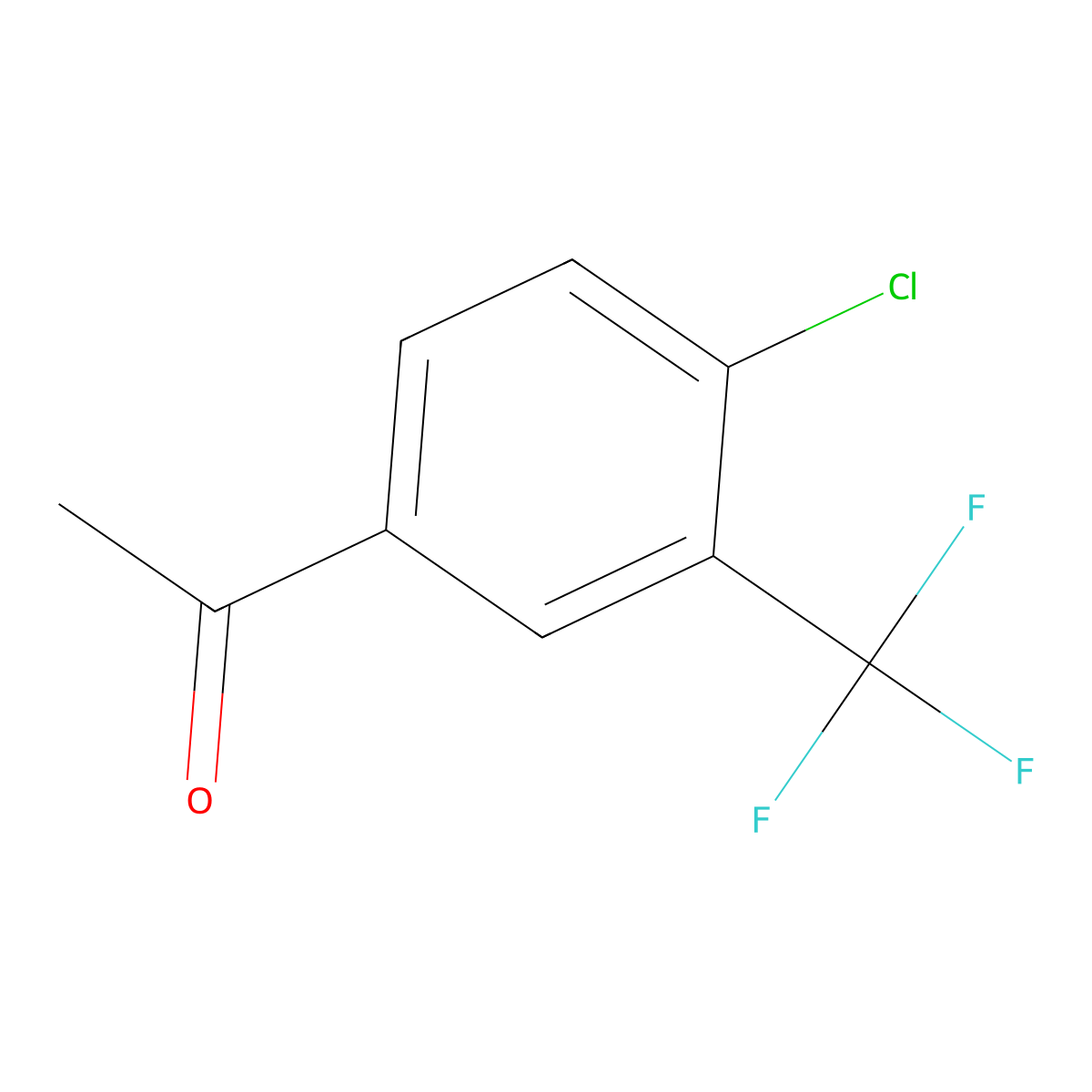 4'-Chloro-3'-(trifluoromethyl)acetophenone molecular structure, CAS 129825-11-2