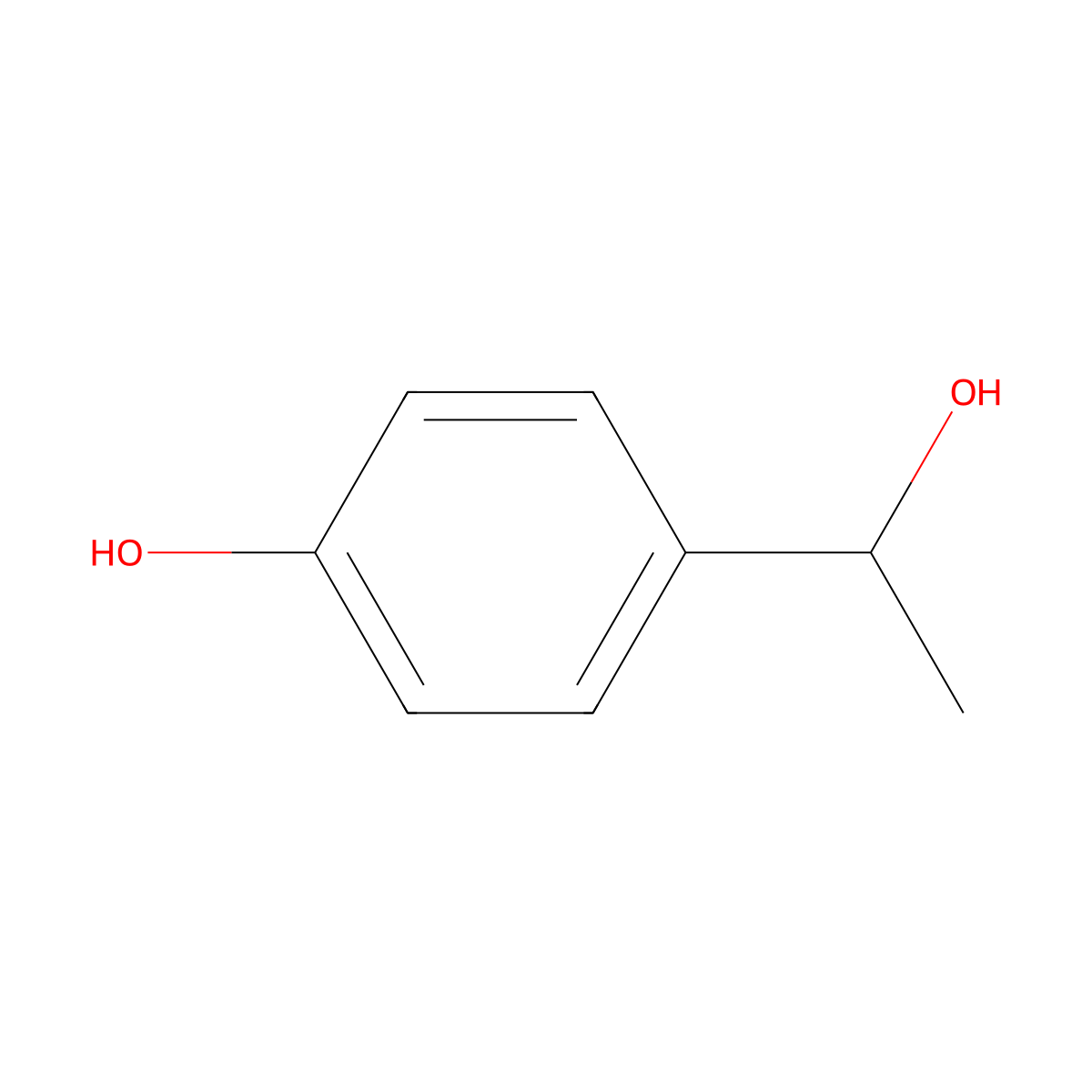 4-[(1R)-1-hydroxyethyl]phenol molecular structure, CAS 129830-97-3