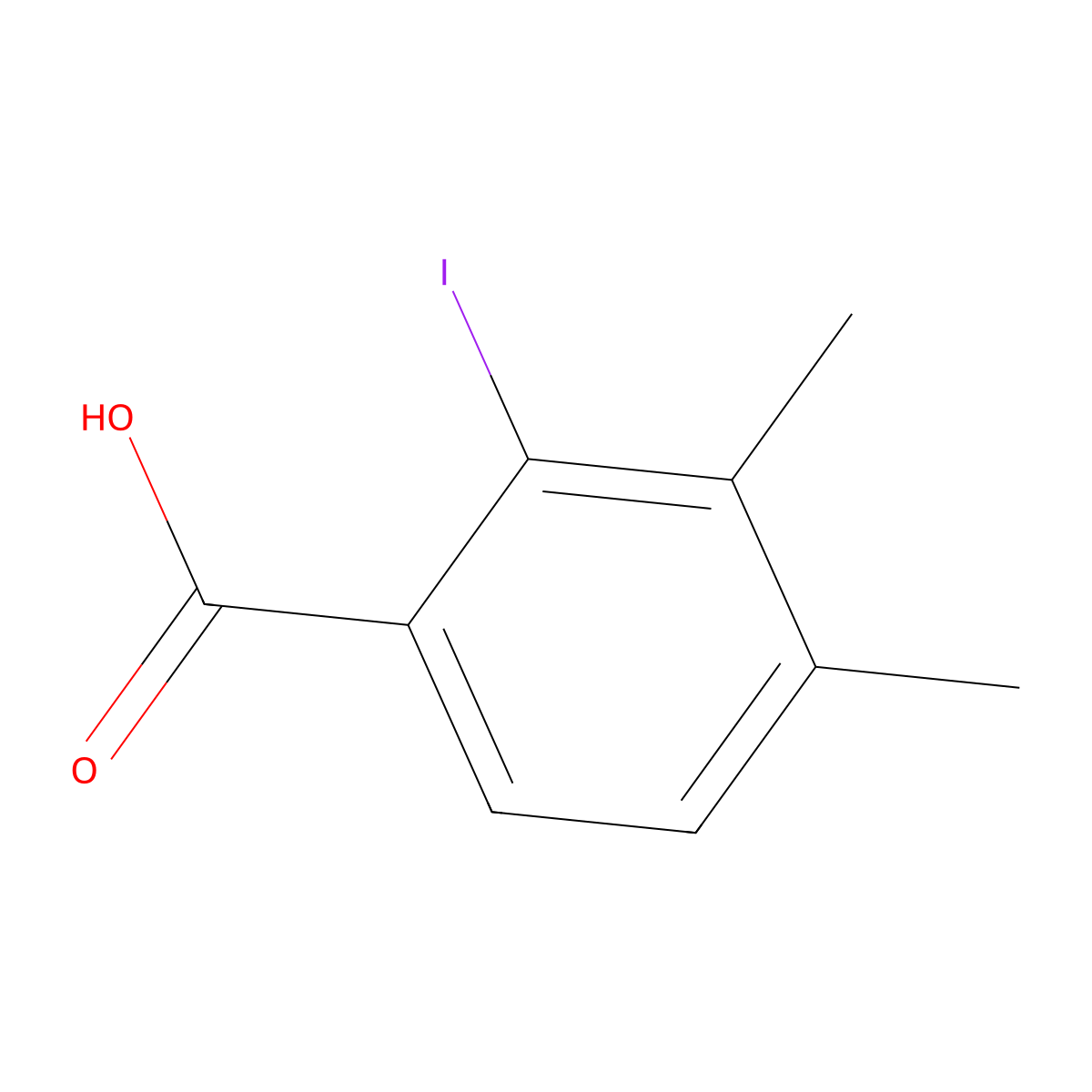 2-Iodo-3,4-dimethylbenzoic acid molecular structure, CAS 129833-31-4