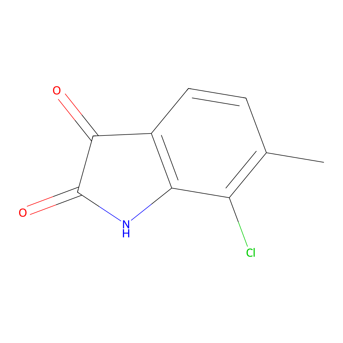 7-Chloro-6-methylisatin molecular structure, CAS 129833-53-0