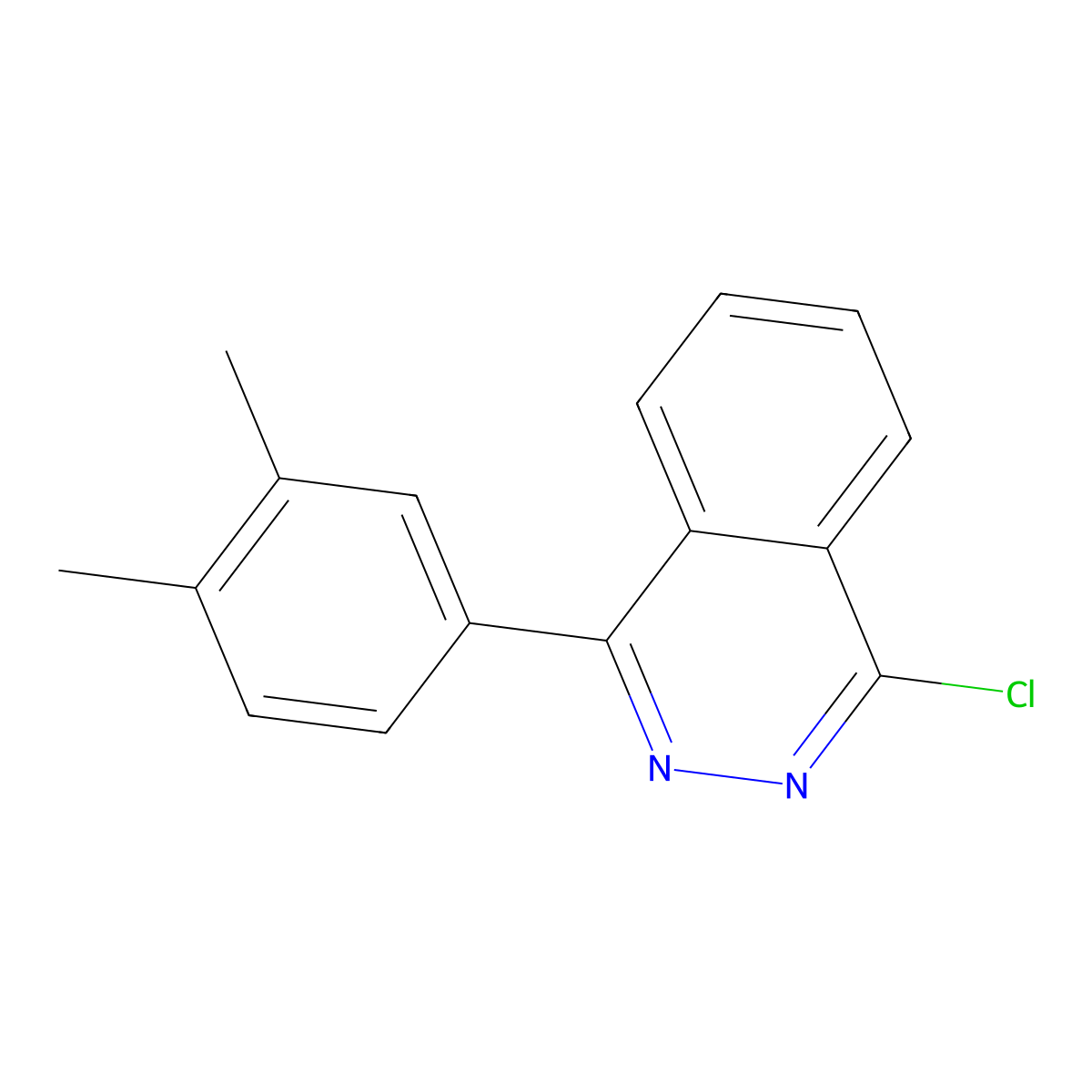 1-Chloro-4-(3,4-dimethylphenyl)phthalazine molecular structure, CAS 129842-38-2