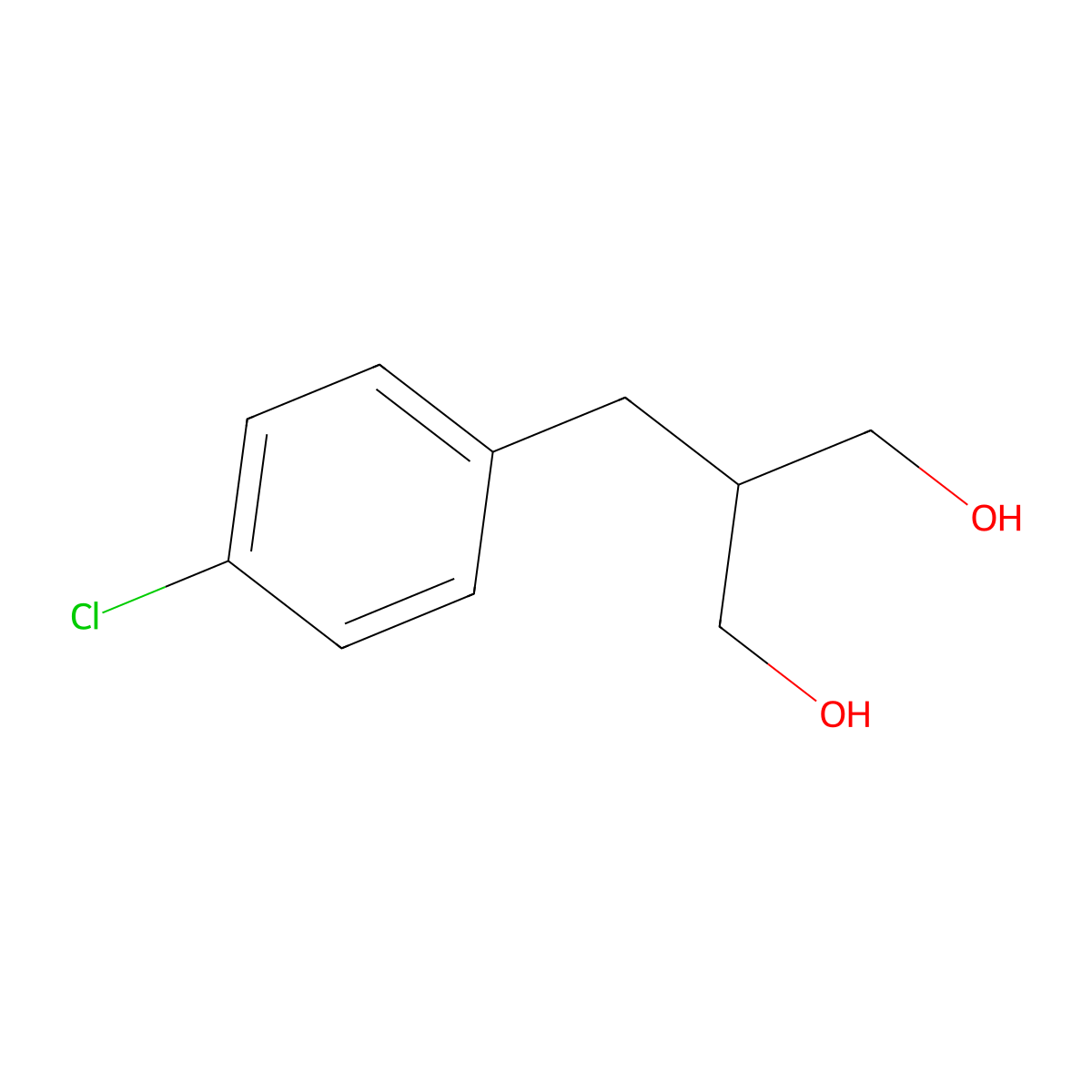 2-(4-Chlorobenzyl)propane-1,3-diol molecular structure, CAS 129843-26-1